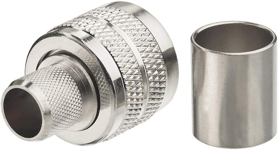 wlaniot PL259 Crimp Connector PL-259 Plug Male Connector pl259 pl-259 UHF Male Solder Connector for LMR-400 RG-213 CB Ham Radio Antenna 2pcs