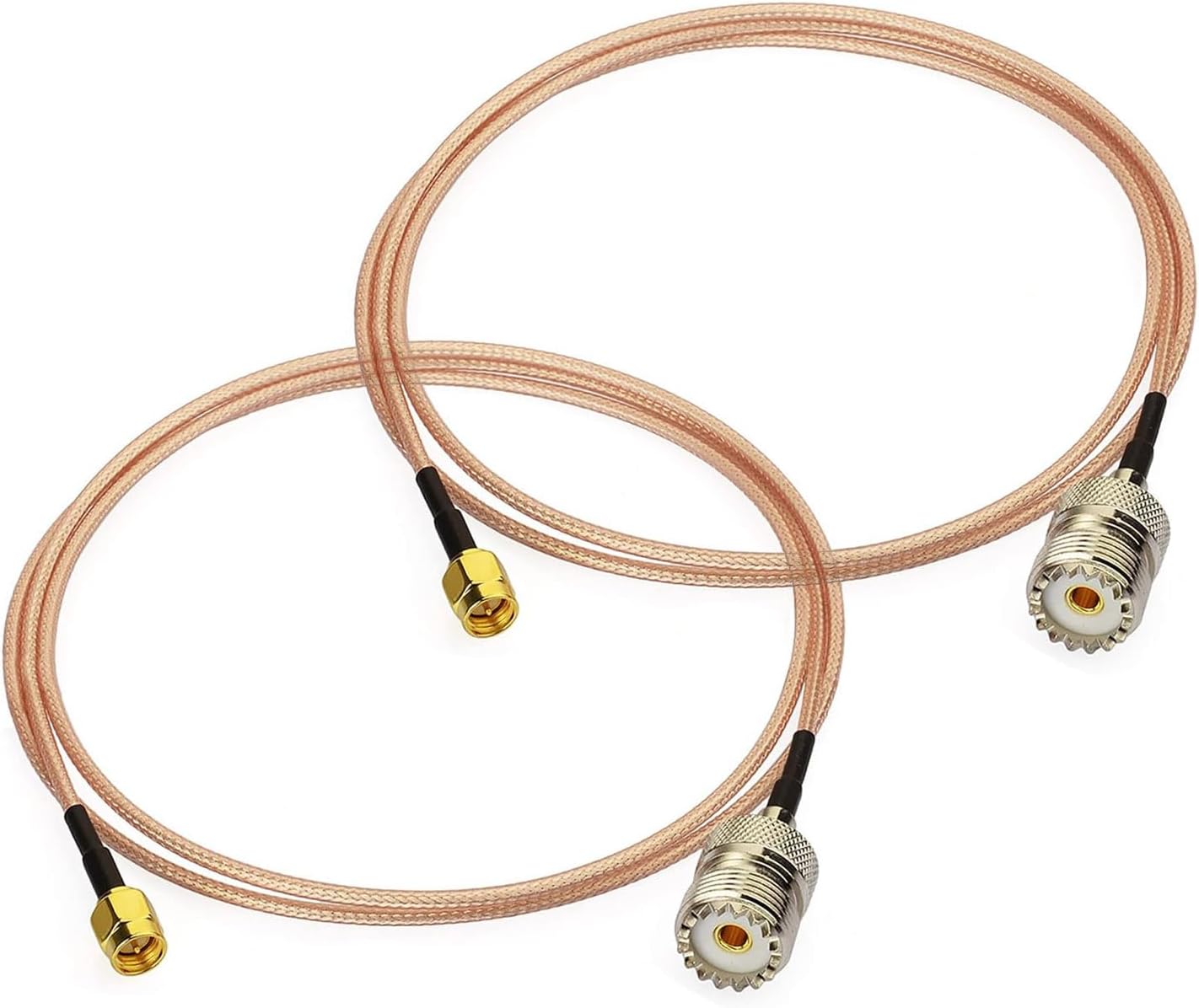 Superbat SMA to SO239 Adapter Pigtail SMA Male to UHF SO-239 Female Connectors RG316 Cable for Spectrum Analyzers SDR Dongle Handheld Antenna Radio VHF/UHF Transmitter 2pcs