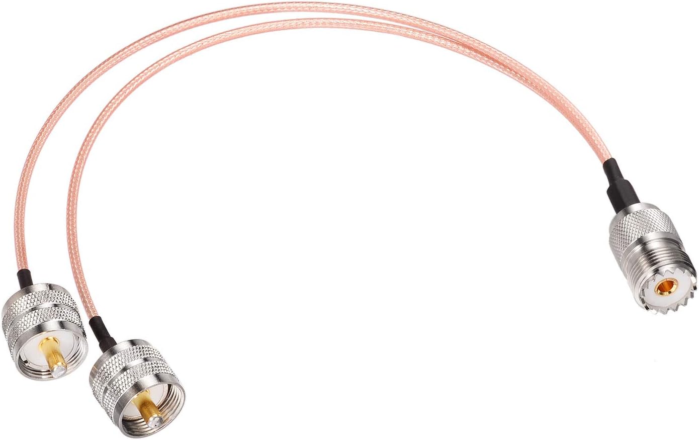 SUPERBAT UHF Splitter Cable SO239 to Dual PL-259 Cable Splitter Low Loss (12 Inch RG316) for HAM & CB Radio, Antenna Analyzer,Dummy Load,SWR Meter etc.