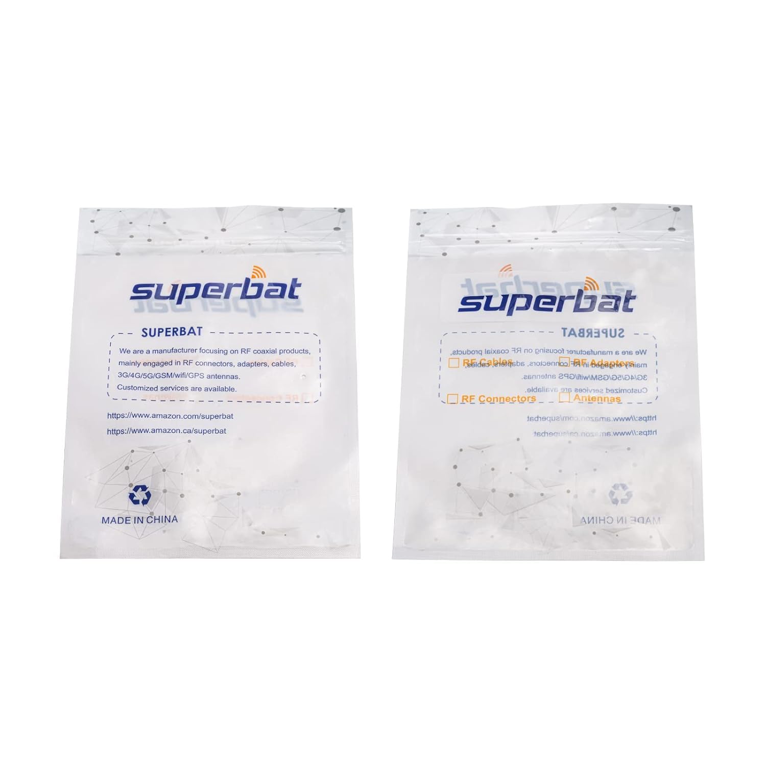 Superbat N Type Female to SMA Male Coaxial Cable 6inch Low Loss RG316 SMA Male to N Type Female Bulkhead Moun Coax Jumper(2Pcs) for 3G/4G/LTE Lora Gateway Hotspot Radio Transmitters ADS-B Receiver