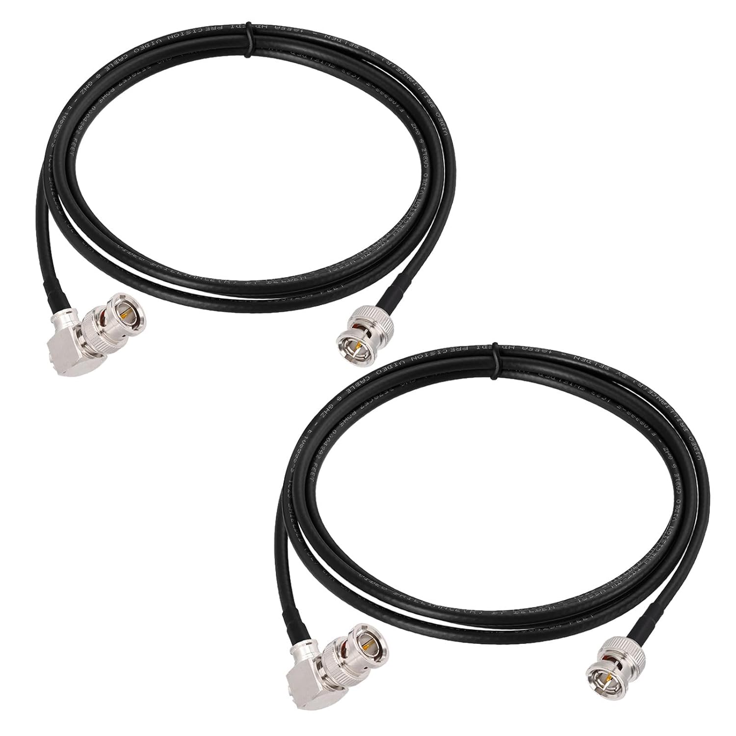 Superbat 3G/6G SDI Cable Right Angle BNC Male to Male 75 Ohm BNC Video Cable Thin Belden 1855A SDI Cable Short for HD Camera CCTV Monitor Video Switcher SDI Splitter etc 2-Pack