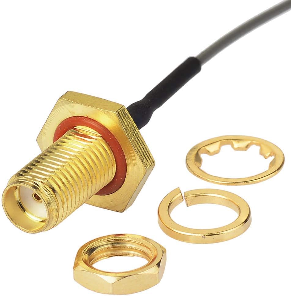 Superbat 2" U.fl/IPEX Cable Mini PCI to SMA Female Low Loss Coaxial Cable for Wireless Routers Mini PCIe Cards Network Extension Bulkhead Pigtail PCI WiFi WAN Repeater 2-Pack