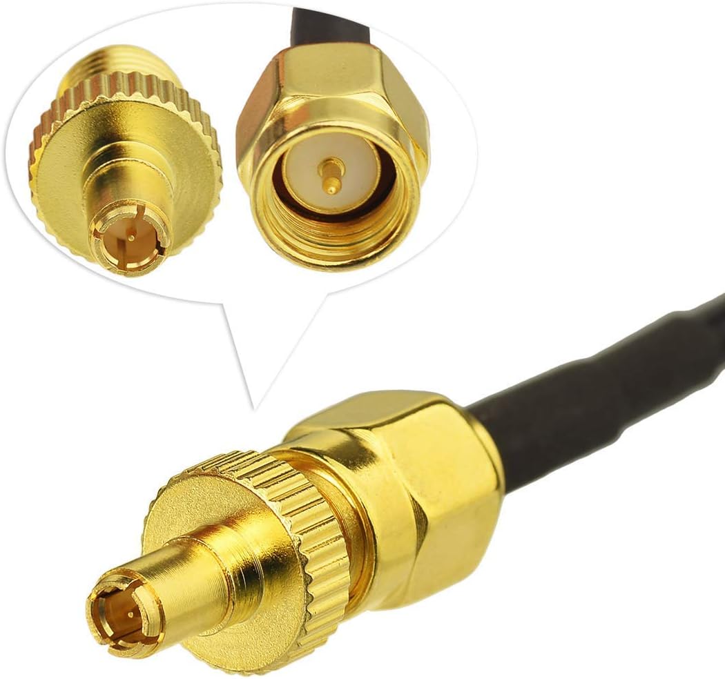 Wlaniot 4G LTE GSM Antenna Omni-Directional 700-2600MHZ Adhesive Mount Antenna with SMA Male Connector for Car Vehicle Hotspot Router Gateway Modem 10ft