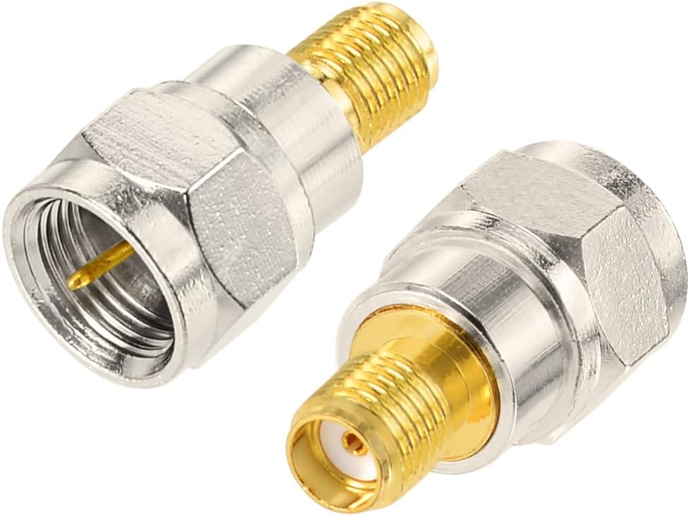 Superbat SMA to F Coax Adapter SMA Male/Female to F Male/Female Coaxial Cable Connector for HD Antenna TV Radio RG6 Cable etc. 4pcs