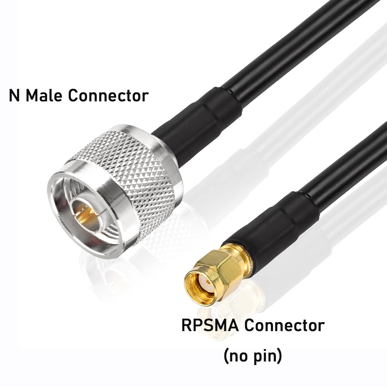 Superbat N to RPSMA Cable, Low Loss RG8x Cable 25ft, Type N Male to RPSMA Male Cable for Miner Hotspot Gateway 3G/4G/LTE/WiFi Antennas Radio Transmitters etc.
