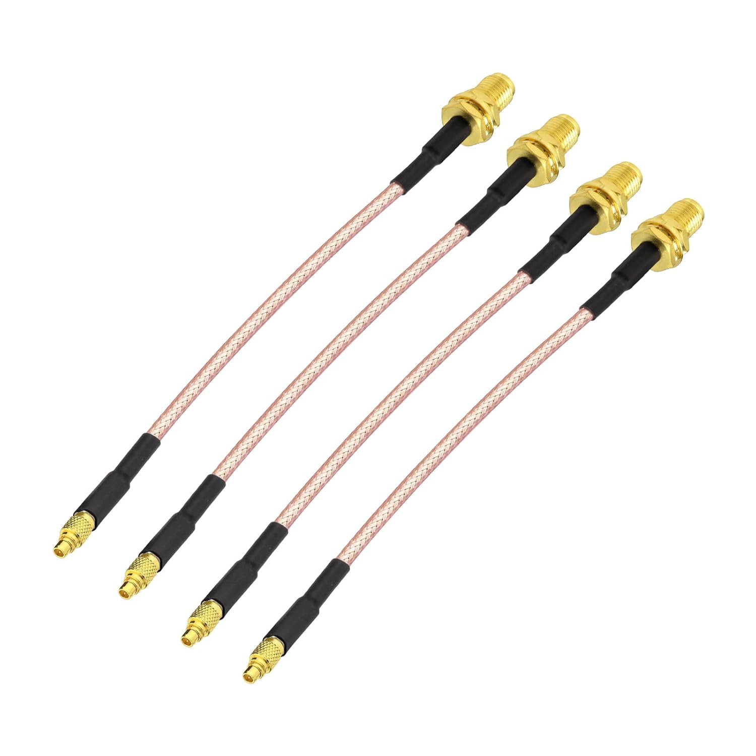 Superbat SMA to MMCX Coax Cable MMCX Male to SMA Female Adapter Extension Cable 10CM for Wi-Fi Routers FPV Drones Multicopter Antennas GPS Analyzer etc.4-Pack