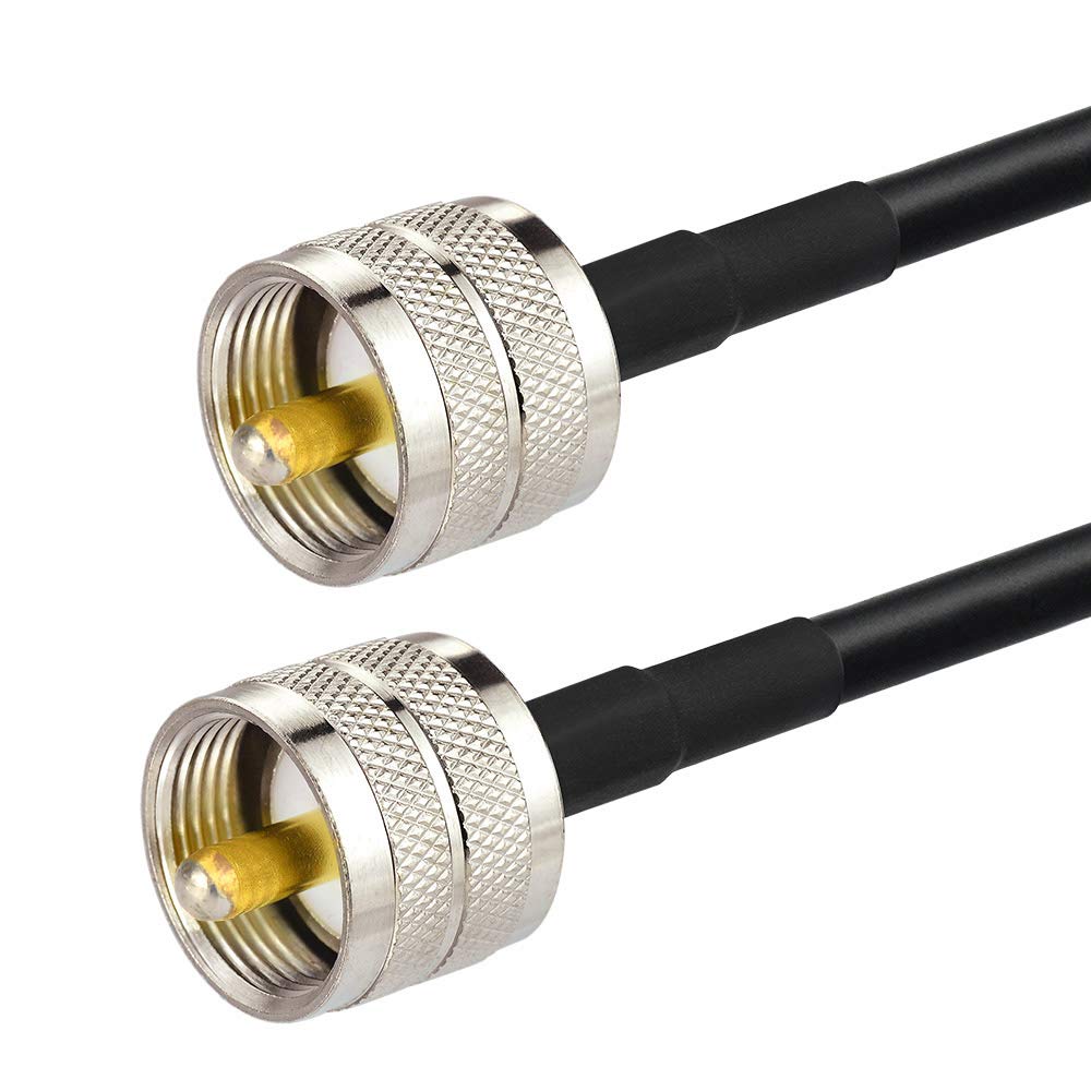 SUPERBAT PL259 Cable UHF RG58 Coaxial Cable 6ft, PL-259 Coax Jumper + SMA/BNC/PL259/SO239 Adapter Kit for CB Ham Radio Amateur,SWR Meter Two-Way Radio Applications