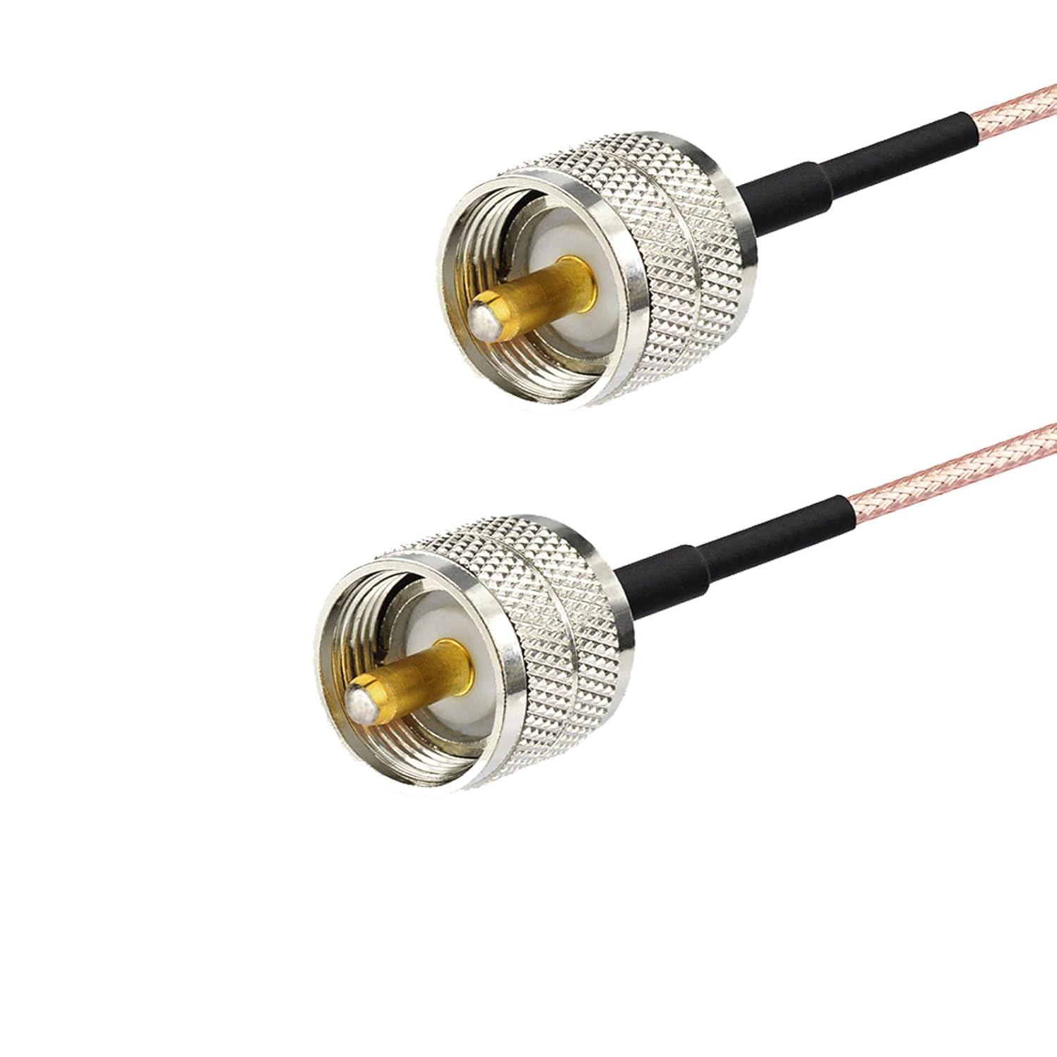 Superbat PL259 to PL259 Cable  Flexible Low-Loss RF RG316 Coaxial Cable PL-259 Jumper for Ham Radio, Antenna Analyzer Tuner Dummy Load SWR Meter and RF Equipment 2-Pack