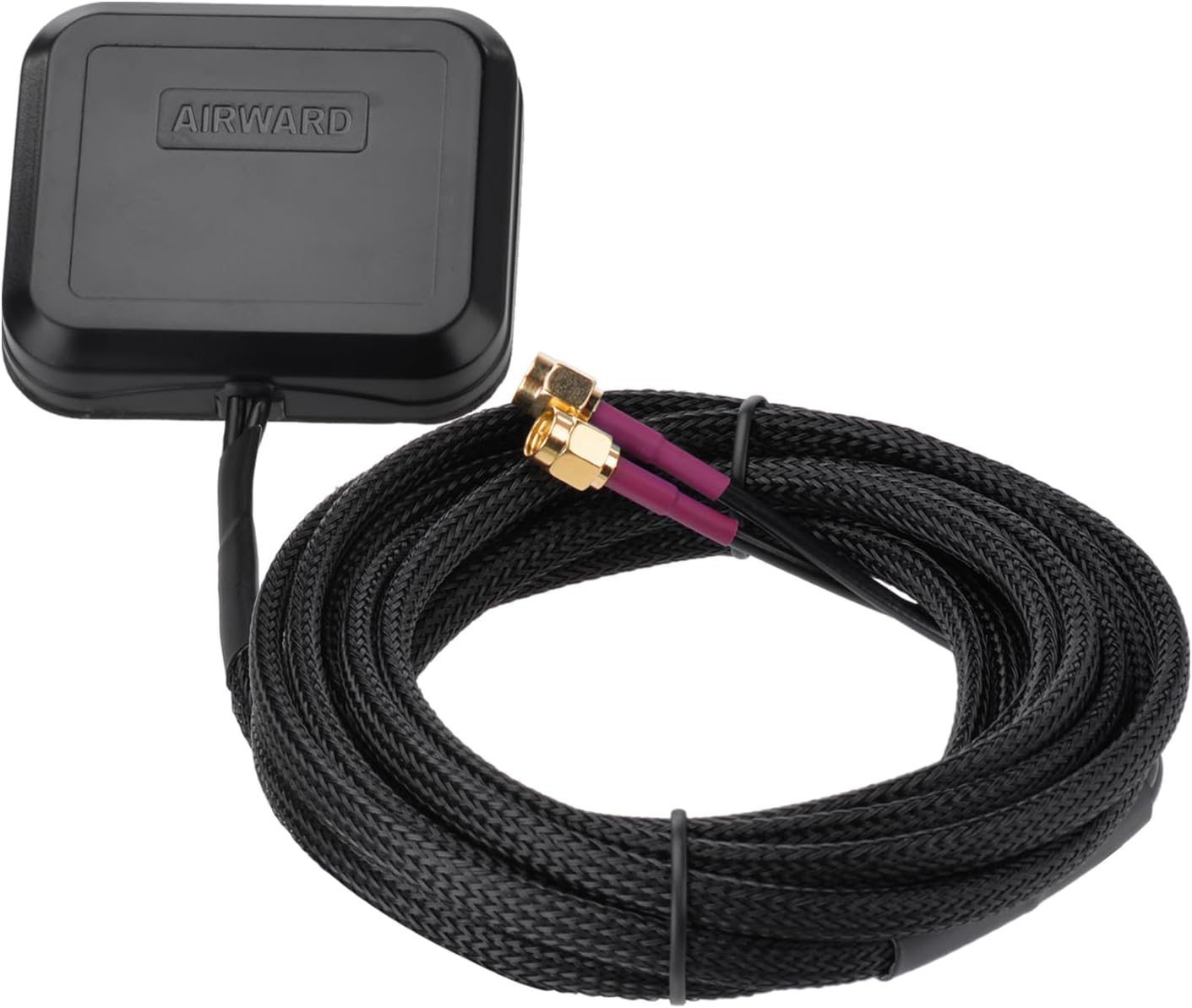 SUPERBAT 4G LTE SMA Male MIMO Antenna Adhesive Magnet Mount with 10ft Extension Cables for Verizon AT&T T-Mobile Sprint 4G LTE Router Cellular IoT Gateway Mobile Broadband Modem Hotspot