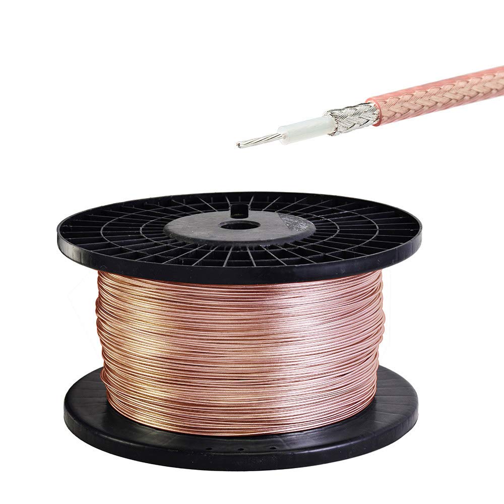 Superbat RG-316 Coax Cable 33ft Thin RF Coaxial Cable Flexible Lightweight Low Loss Coax Wire