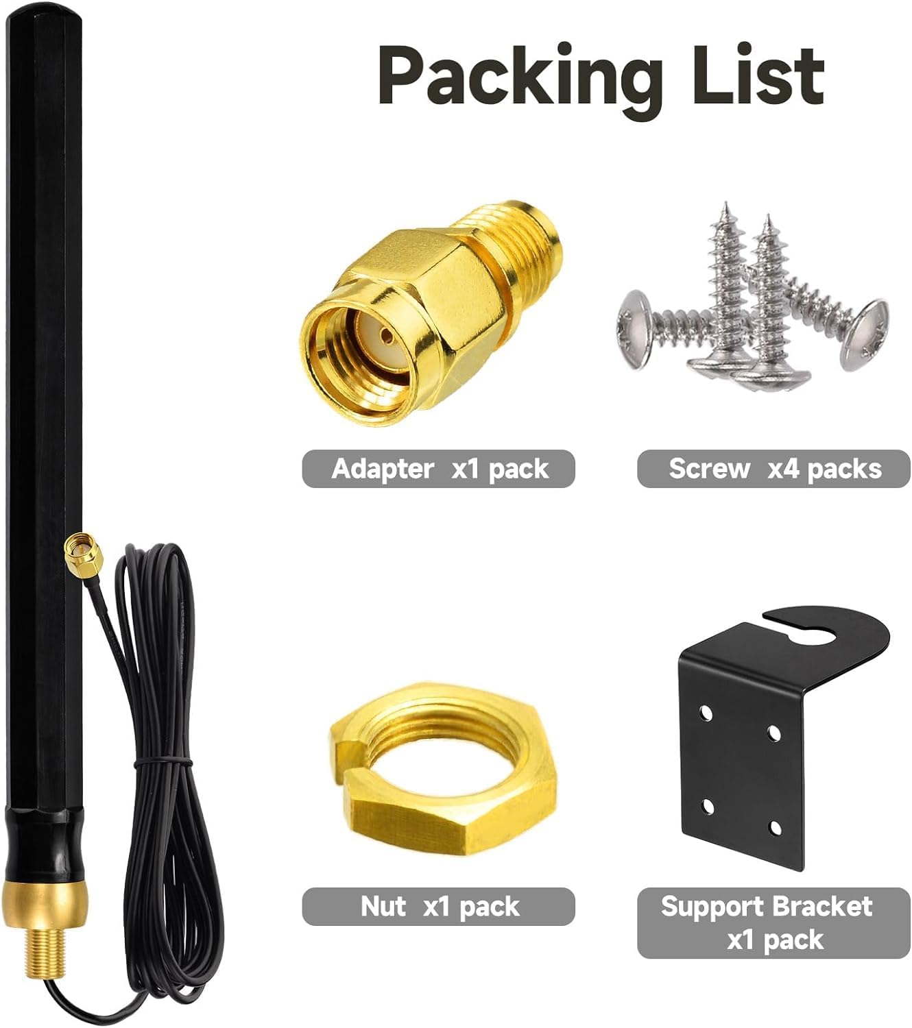 Superbat Outdoor 4G LTE SMA Antenna Wall Mount Antenna Cellular Trail Camera Antenna for Extended Receiver Muddy Cellular Hunting Trail Game Camera Cam Router Gateway