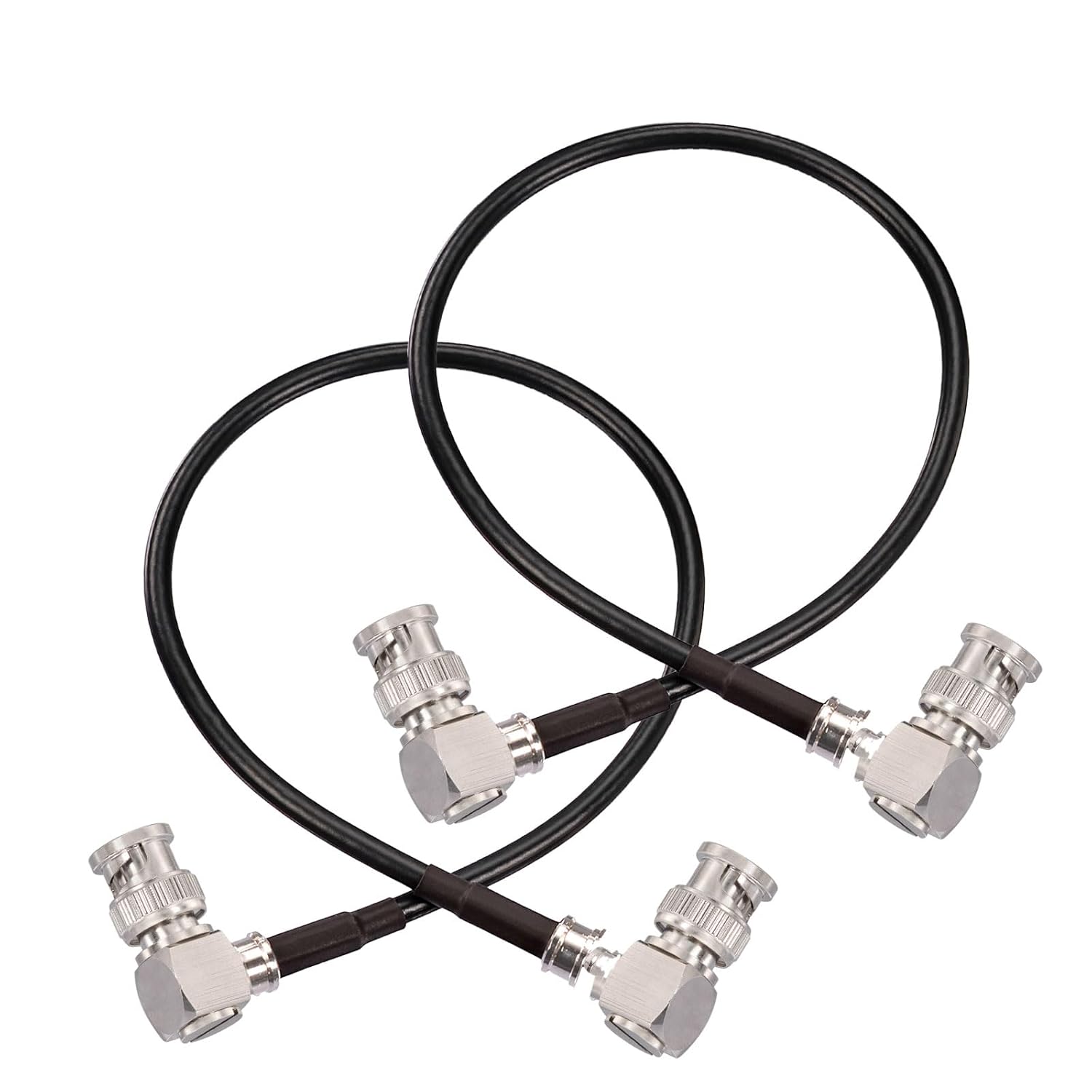 Superbat Thin 3G/6G/12G SDI Cable BNC Cable 75 Ohm Precision SDI Video Cable Right Angle Supports HD-SDI/3G-SDI/4K/8K Monitor Surveillance DVR Recorder