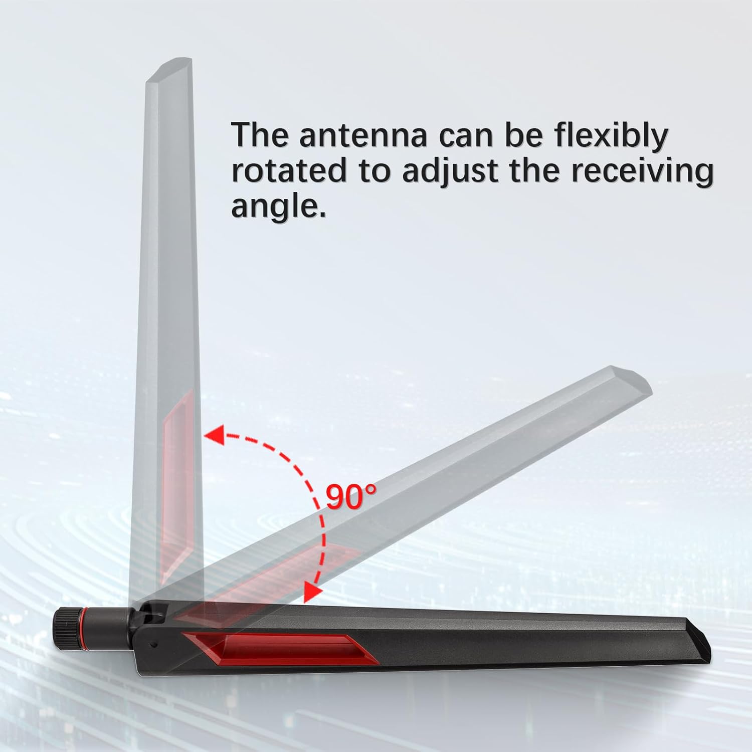Superbat WiFi 6 6E Tri-Band Antenna 2.4GHz 5GHz 6GHz RP-SMA Male Omni-Directional Antenna - 2-Pack for Router PC Desktop PCIe WiFi Card IP Security Cameras USB Adapter