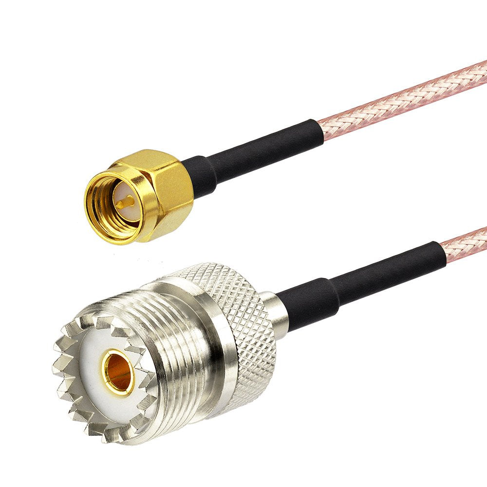 Superbat SMA Male to SO239 RF Coaxial Coax Cable 6inches + 3pcs Adapter Kit, SMA to UHF Cable + SMA to SO239/PL259 Adapter Kit for RF Applications/CB Radio/Handheld Radio Antenna/Walkie Talkie etc