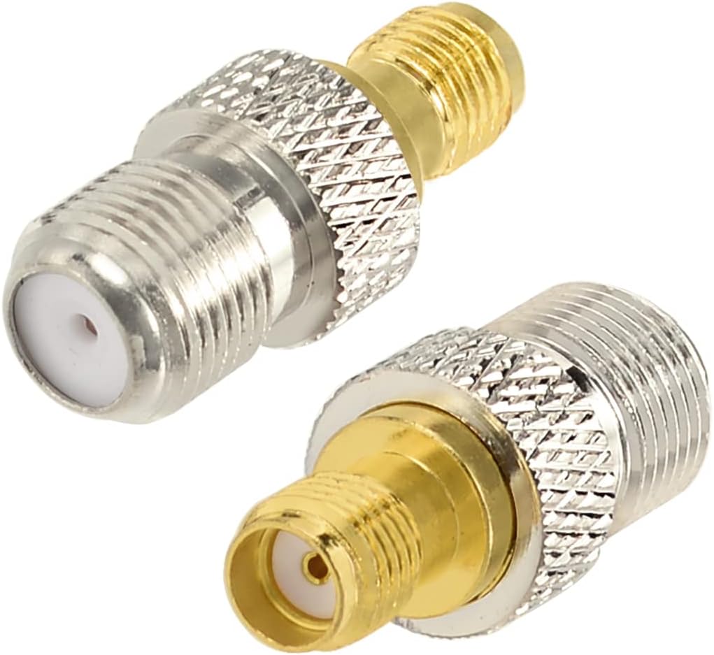 Superbat SMA to F Coax Adapter SMA Male/Female to F Male/Female Coaxial Cable Connector for HD Antenna TV Radio RG6 Cable etc. 4pcs