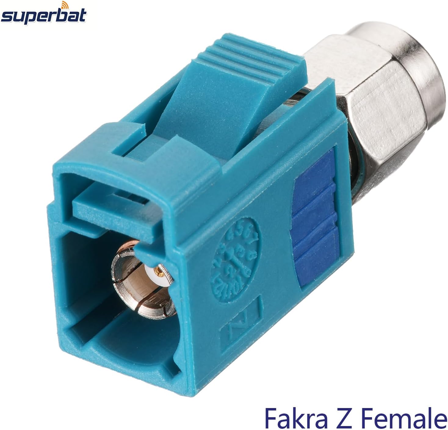 Superbat Fakra Z Female to SMA Male Adapter 2Pcs,Vehicle Antenna Adapter Connector for GPS Navigation Satellite Radios Car Stereo Android Head Unit 4G LTE Telematics Bluetooth Module