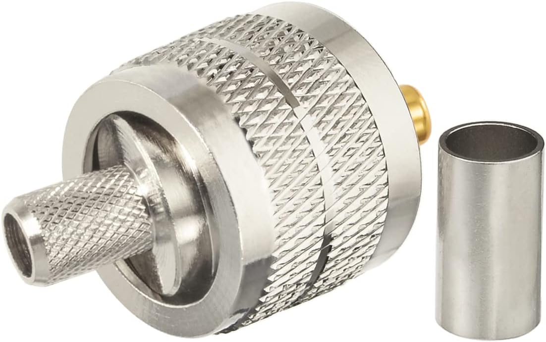 Superbat PL259 Connectors PL259 UHF Male Solder Coaxial Connectors for LMR240 RG8X RG59 RG62 Coax Cable 5pcs