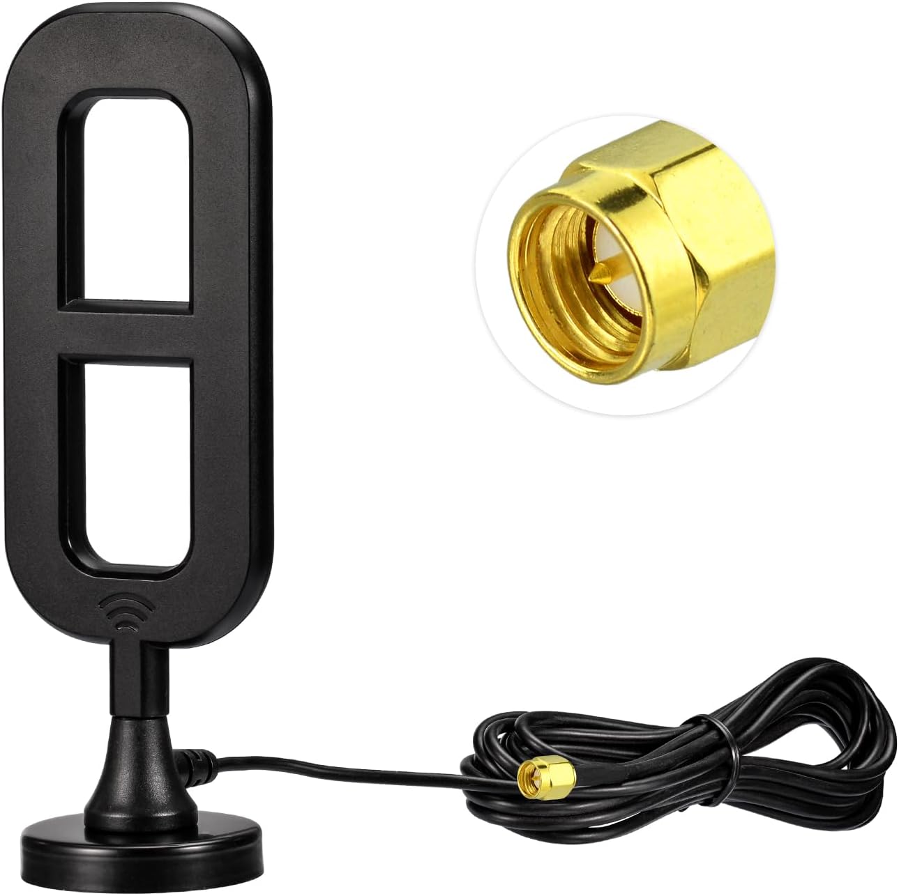 Superbat 4G LTE External Magnetic Antenna Omni Directional 8dBi SMA Male Antenna for AT&T Verizon T-Mobile Cellular Router Modem Extended Receiver Stealth Cam etc.