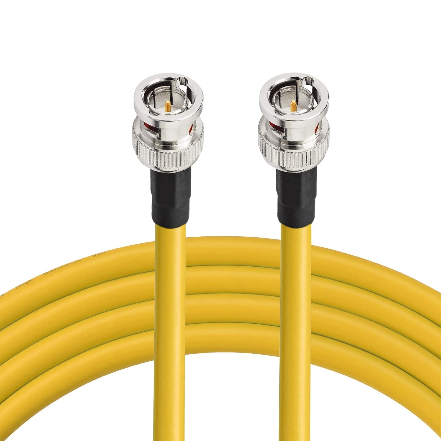 Superbat SDI Cable 3G/6G/12G SDI Cable 50ft (Belden 1694A Yellow) BNC Cable 75 ohm for Camera UHD 3G-SDI/6G-SDI/4K/8K Video Recoder Converter, Precision SDI Video Cable