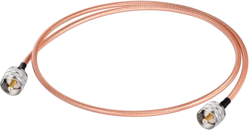 Superbat CB Coax Cable Low Loss PL-259 UHF Male to Male High Power RG142 Jumper 50 Ohm Coax Cable for HAM Radio CB Radio Antenna Analyzer Dummy Load SWR Meter