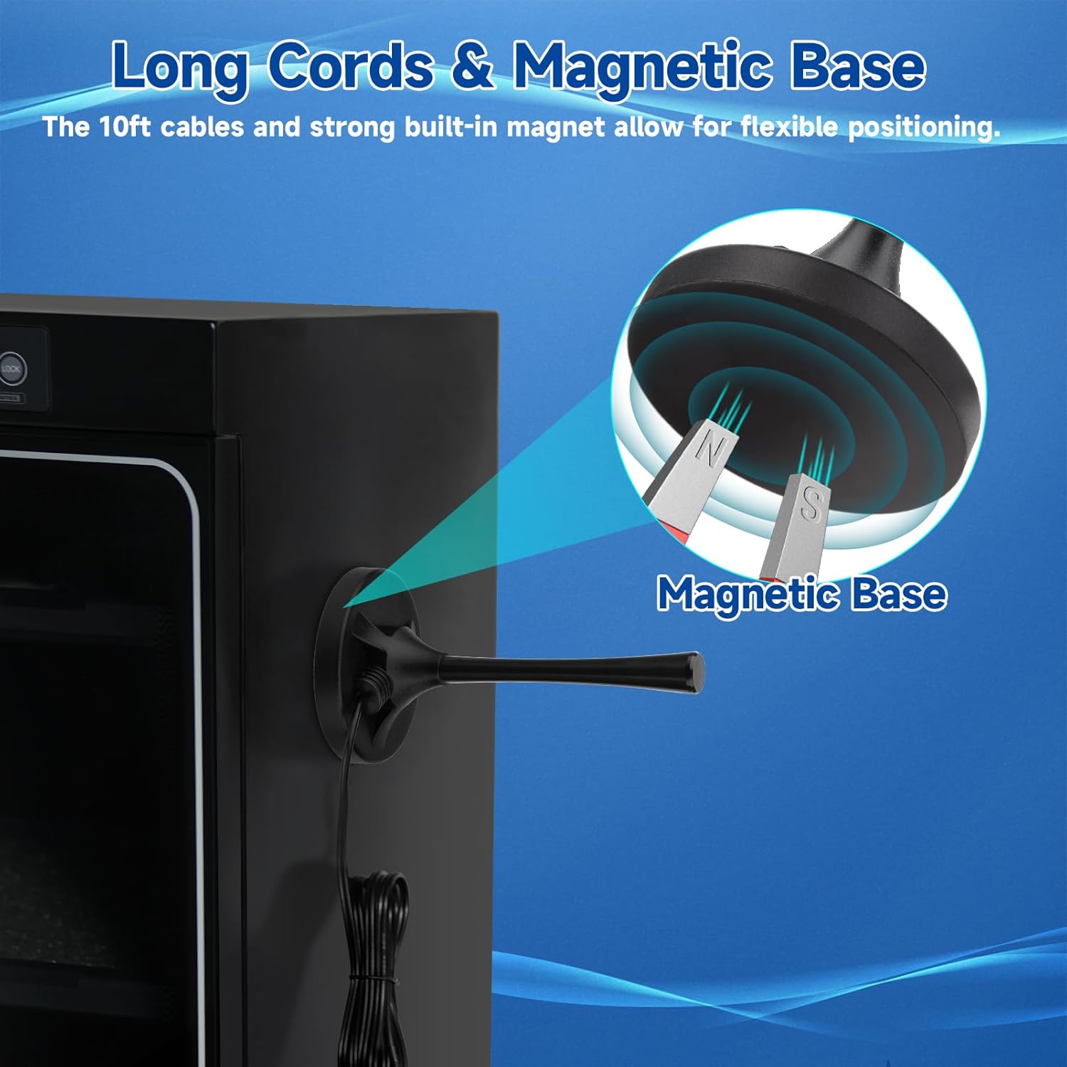 Superbat FM Radio Antenna Strong Magnetic Base Mount FM Antenna for Yamaha Pioneer Onkyo Marantz Sherwood Indoor FM Radio AV Audio Video Bluetooth Home Theater Receiver Tuner