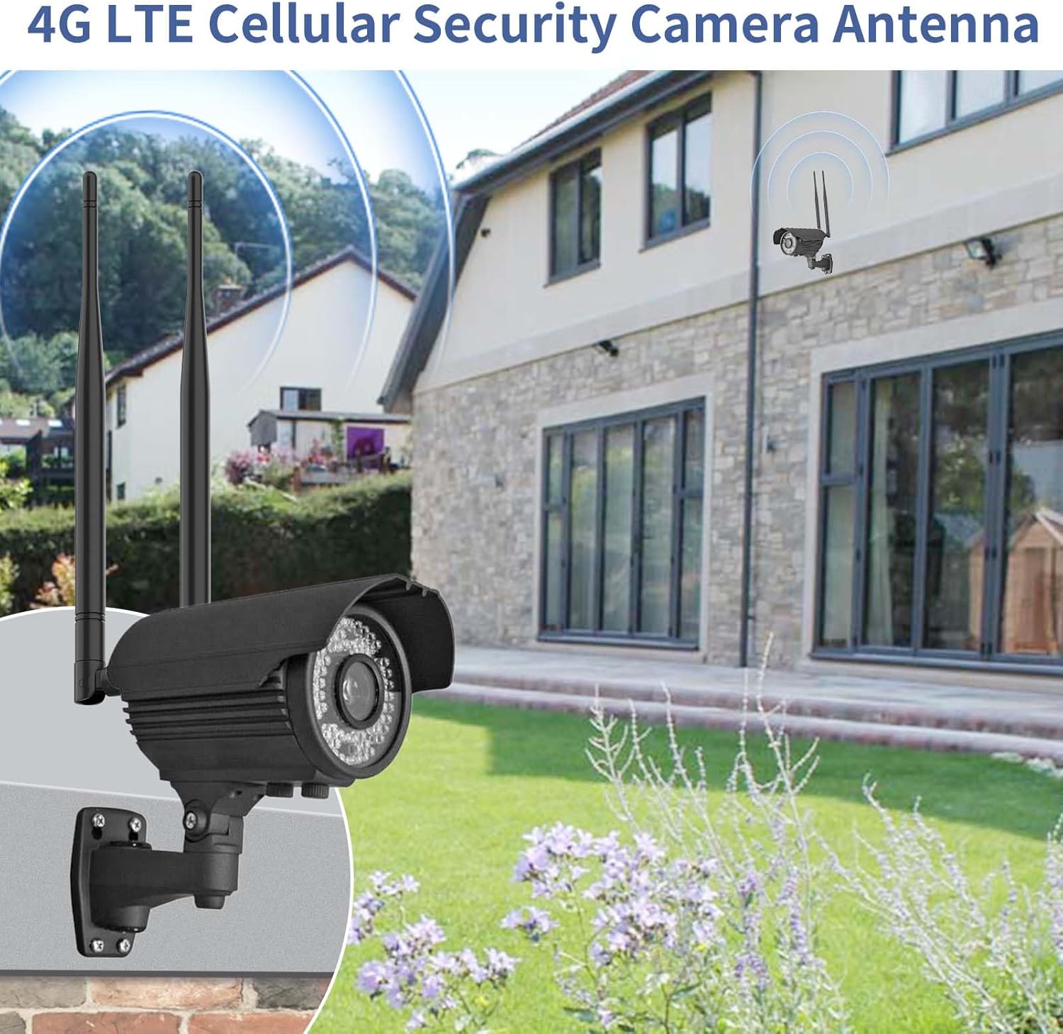 Superbat 4G LTE Cellular Trail Camera Antenna 4dBi Omni-Directional SMA Male Antenna for Spypoint Cuddeback Trail Camera Stealth Cam Tactacam Hotspot Router Security Camera etc.2pcs