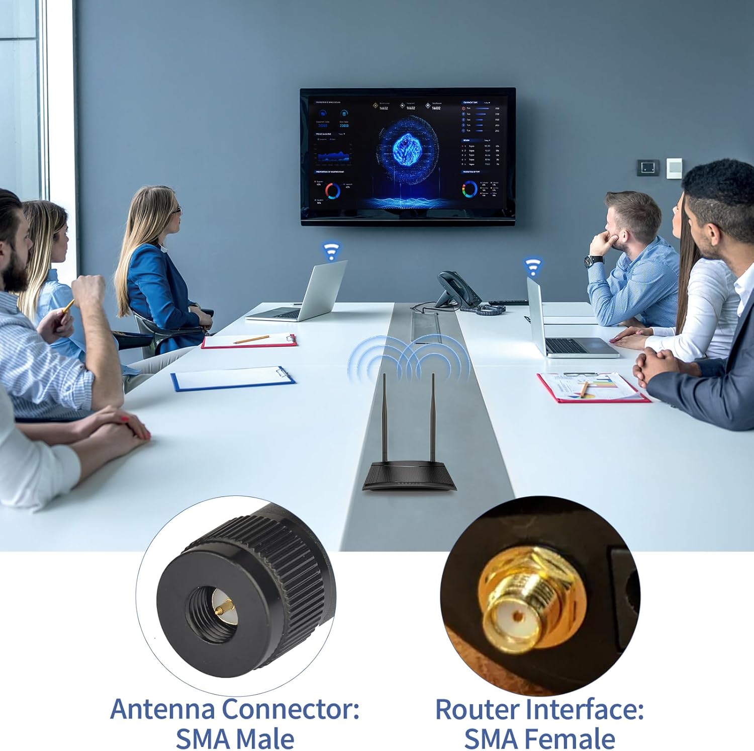 Superbat 4G LTE Cellular Trail Camera Antenna 4dBi Omni-Directional SMA Male Antenna for Spypoint Cuddeback Trail Camera Stealth Cam Tactacam Hotspot Router Security Camera etc.2pcs