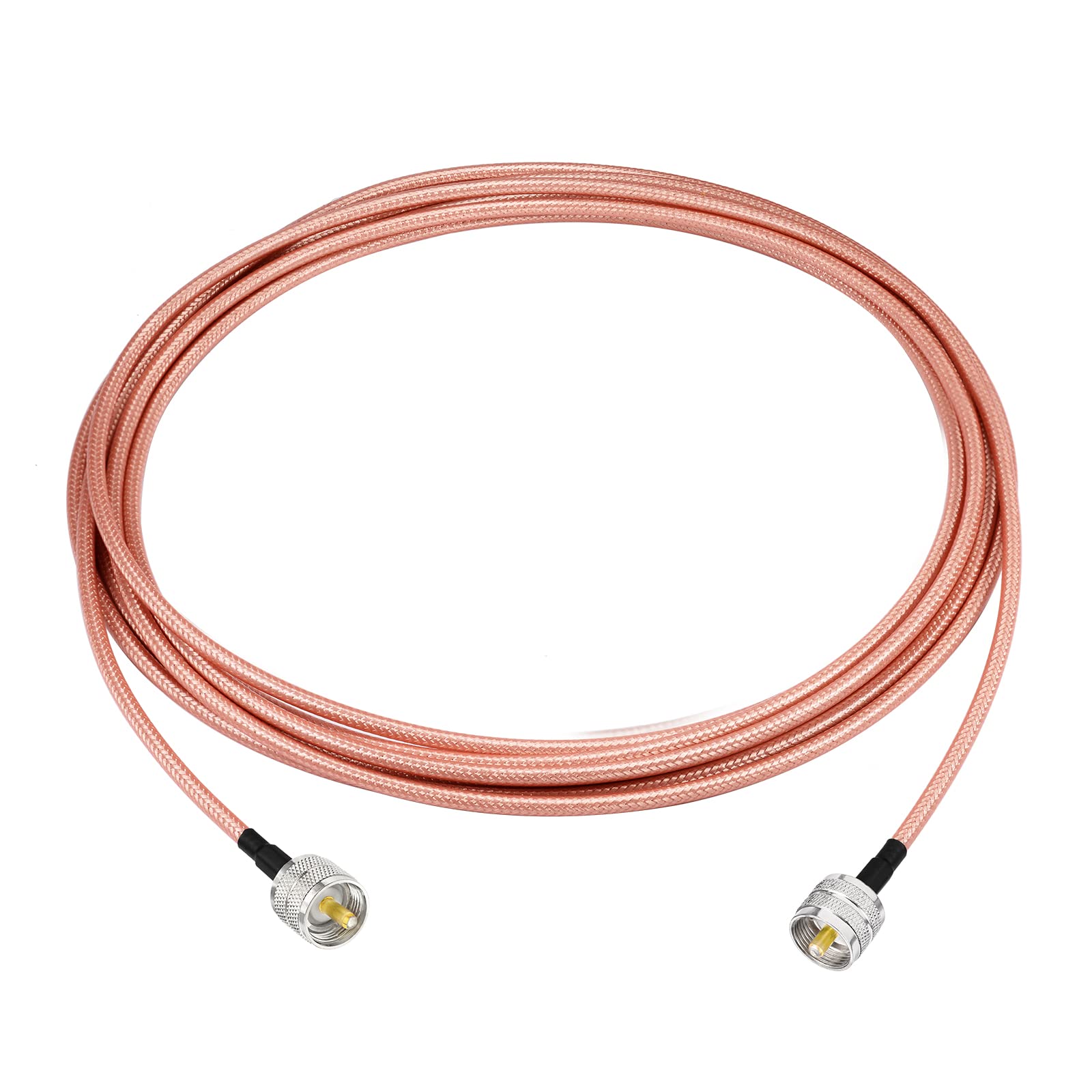 SUPERBAT CB Jumper Cable, UHF Male to Male PL-259 Jumper 12inch High Power Low Loss RG142 Digital Coax Cable for HAM & CB Radio Antenna Analyzer Dummy Load SWR Meter