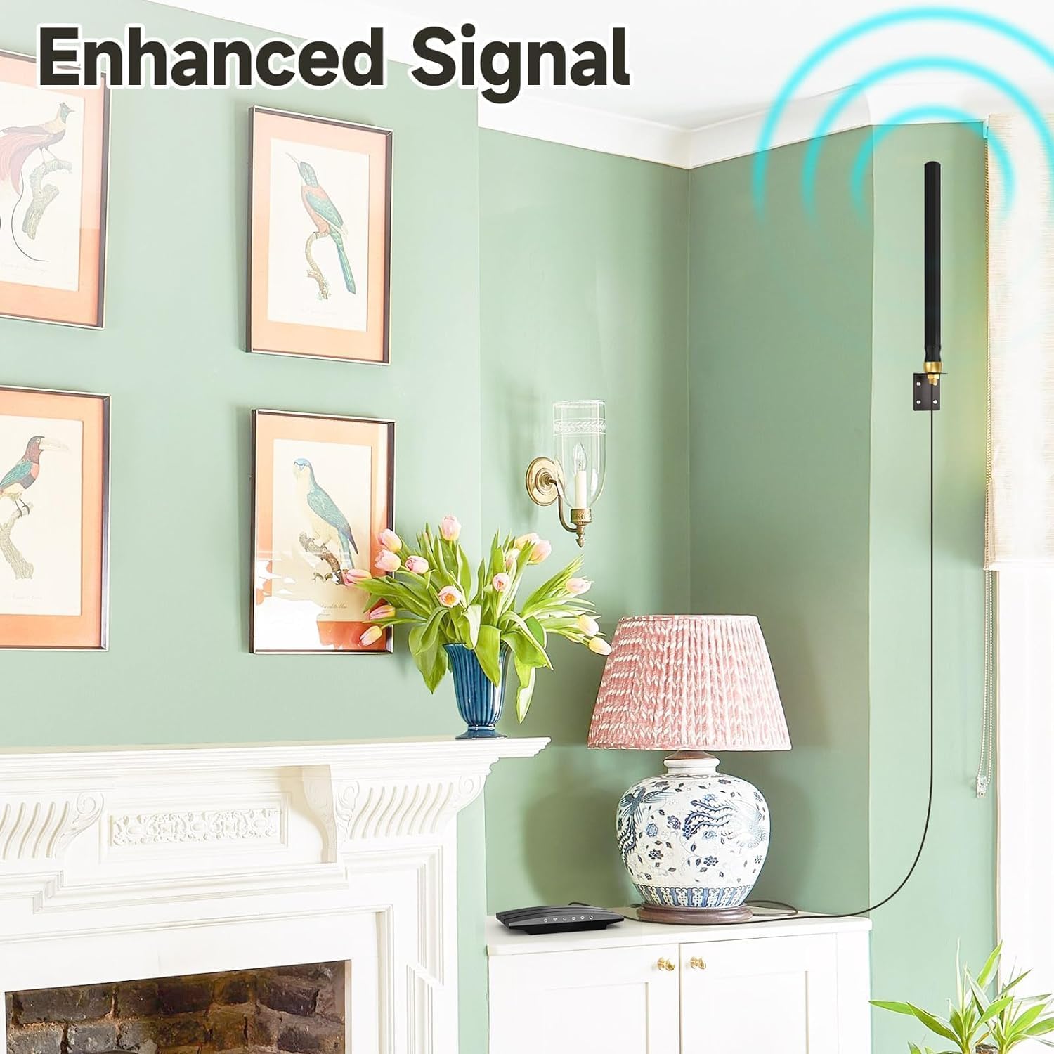 Superbat Outdoor 4G LTE SMA Antenna Wall Mount Antenna Cellular Trail Camera Antenna for Extended Receiver Muddy Cellular Hunting Trail Game Camera Cam Router Gateway