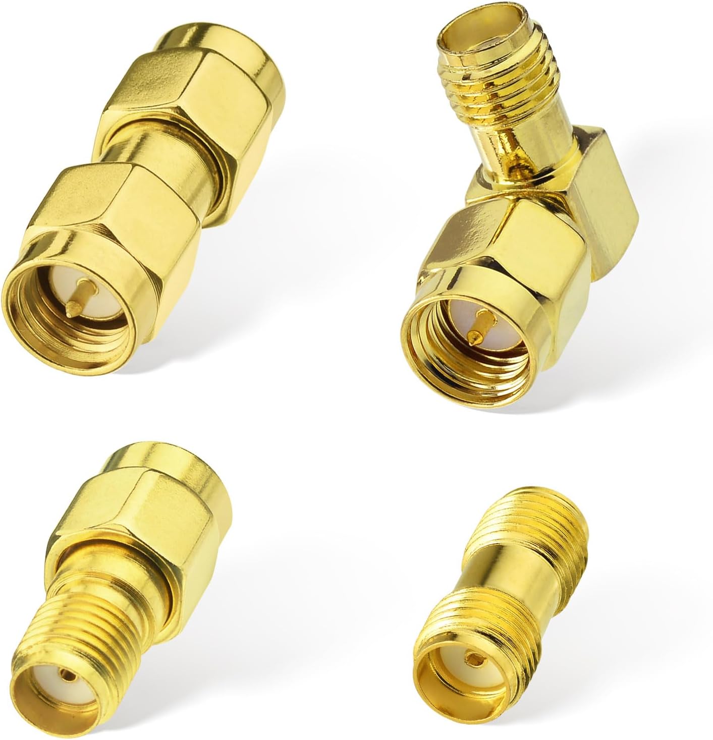 Superbat SMA Adapter Kit SMA Male Female RF Coaxial Coax Connector 50 Ohm for MMDVM Hotspot Board 3G 4G LTE FPV Antenna RTL SDR Router Radio etc.