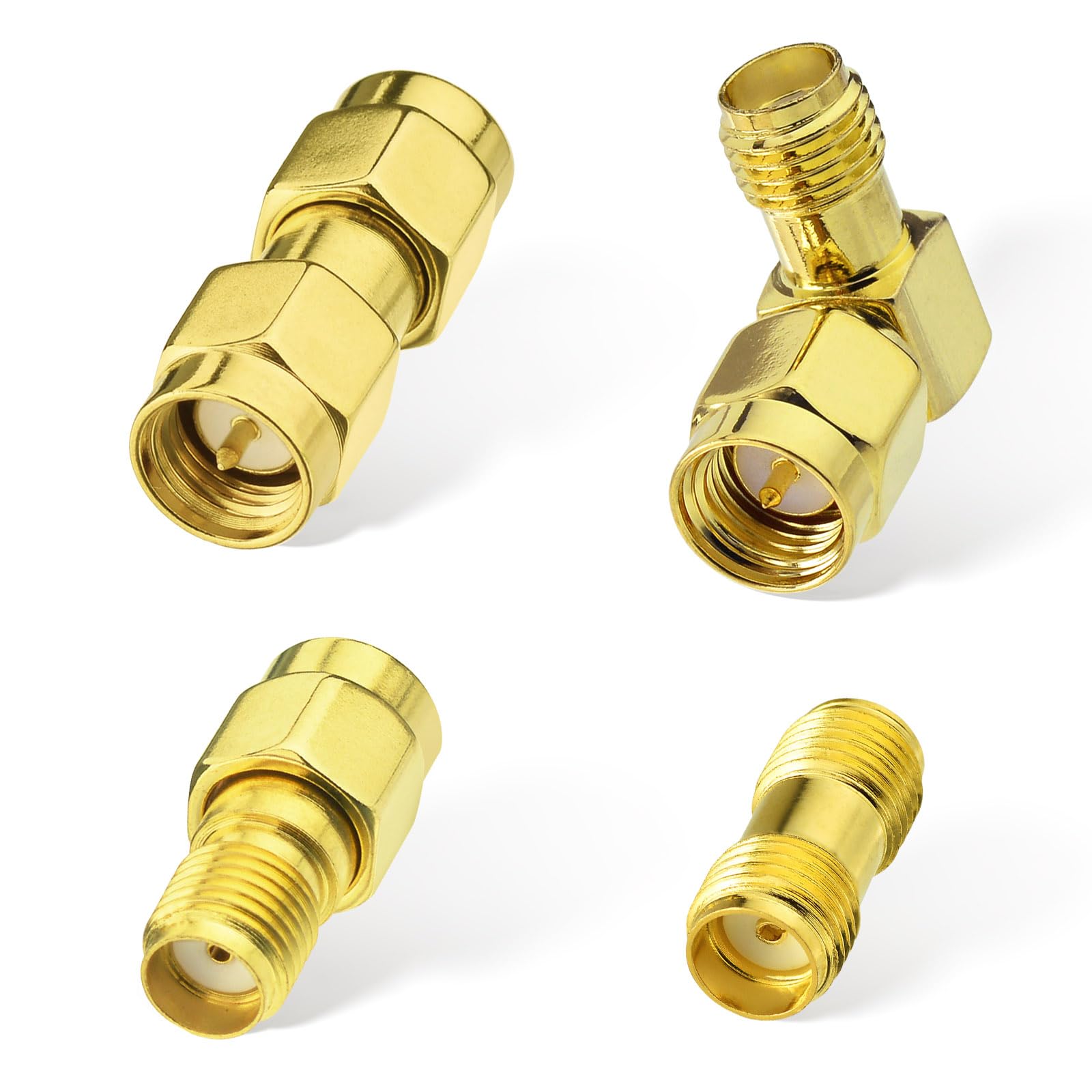 Superbat SMA Female/Male to RP-SMA Female/Male RF Coaxial Coax Adapter Connector Kit