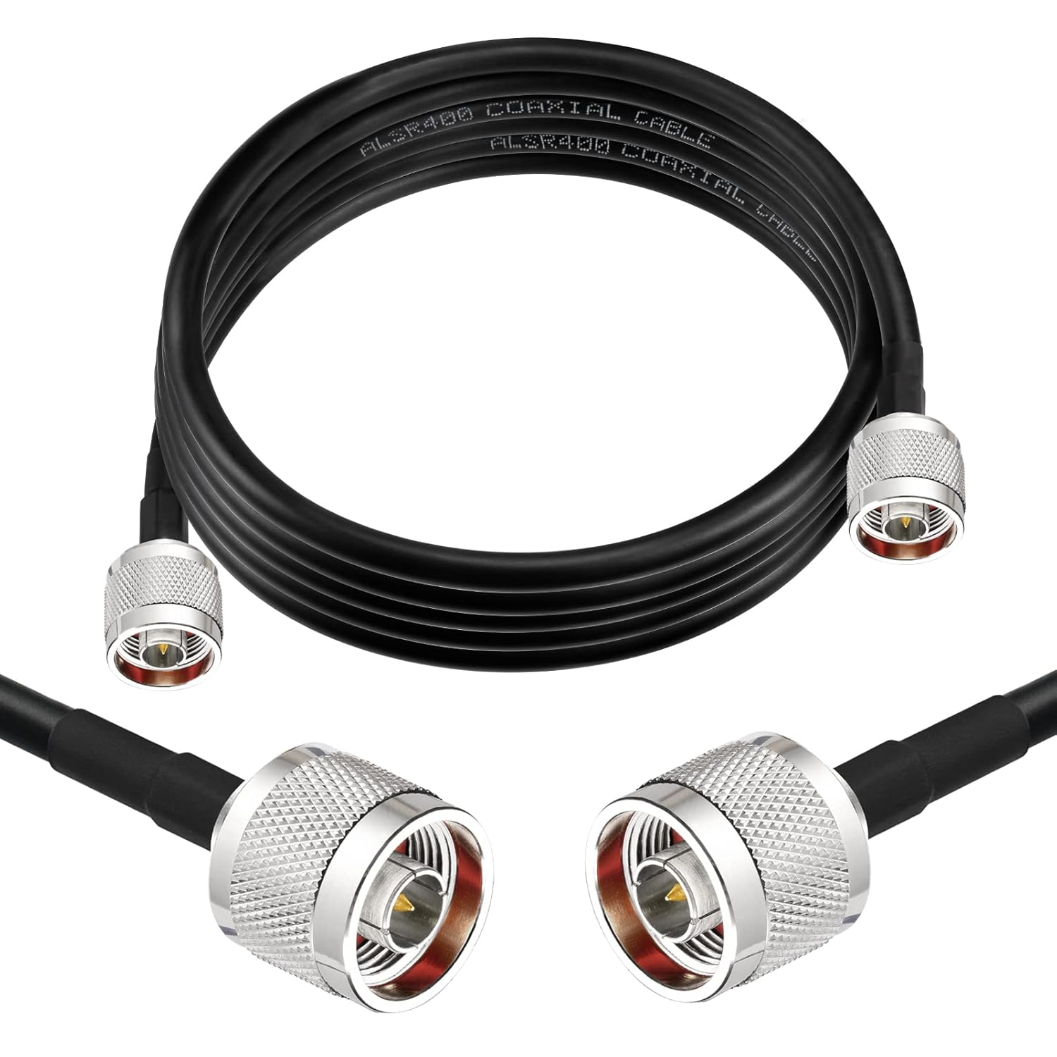 Superbat N Male to N Male Cable Ultra Low Loss Coax Cable 50 Ohm Coaxial Cable for ADS-B Antenna SWR Meter Cell Booster Lora Antenna Surge Arrester etc.