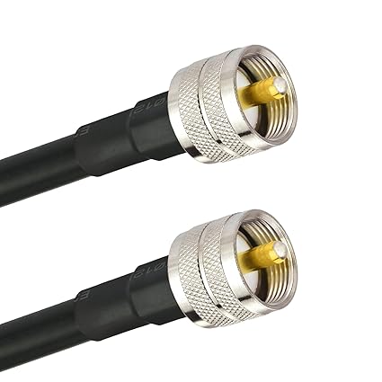 Superbat CB Coax Cable  KSR 400 UHF Coaxial Cable PL-259 UHF Male Coax Cable Low Loss 50 ohm CB Cable for Ham Radio CB Amateur Radio SWR Meter Antenna Analyzer