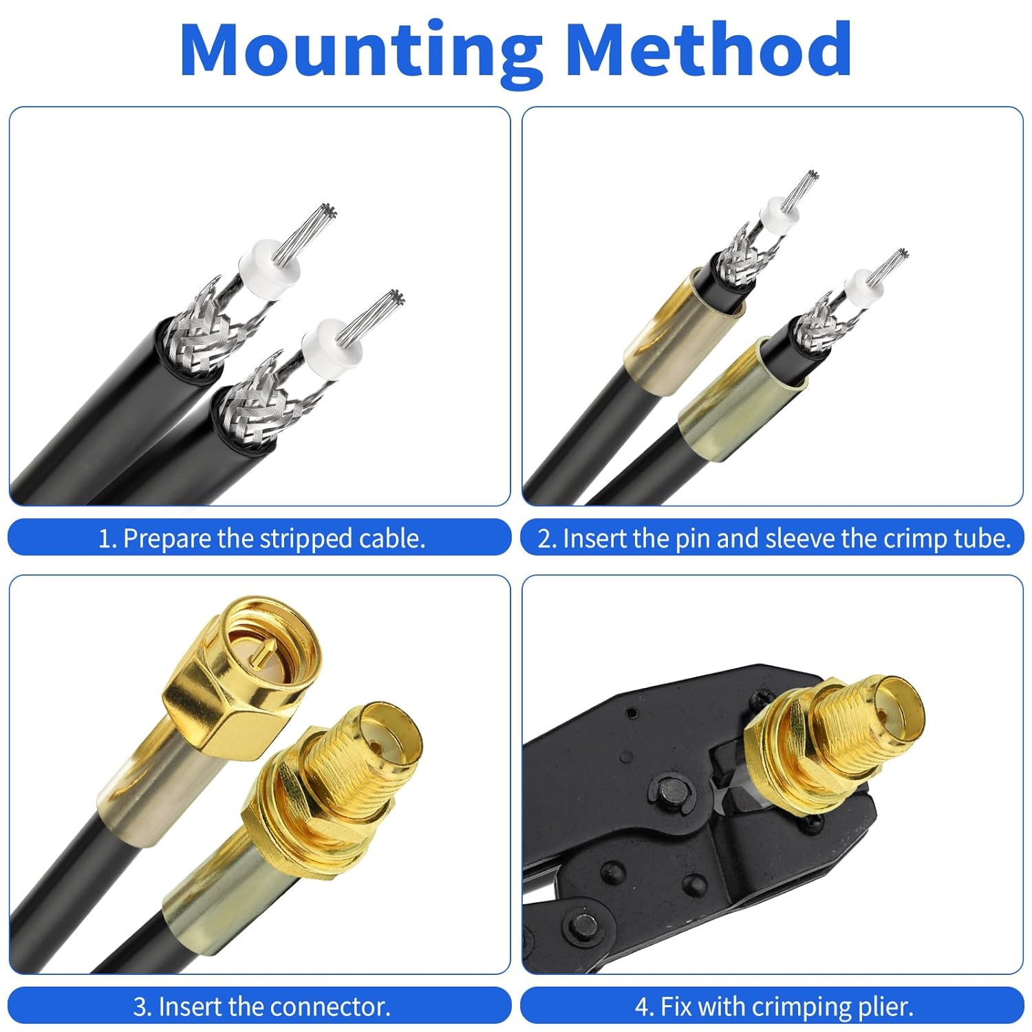 Superbat RG8x Coaxial Cable, Low Loss RG 8X Cable RG8x Coax Cable 50 ohm for CB Radio Router Cell Booster Amplifer Antenna Extension Cable