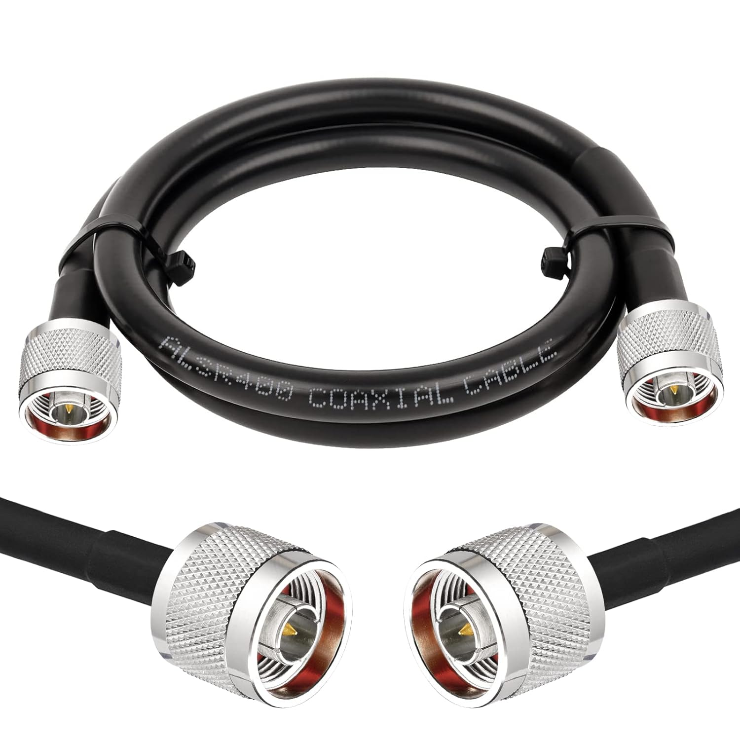 Superbat N Male to N Male Cable Ultra Low Loss Coax Cable 50 Ohm Coaxial Cable for ADS-B Antenna SWR Meter Cell Booster Lora Antenna Surge Arrester etc.