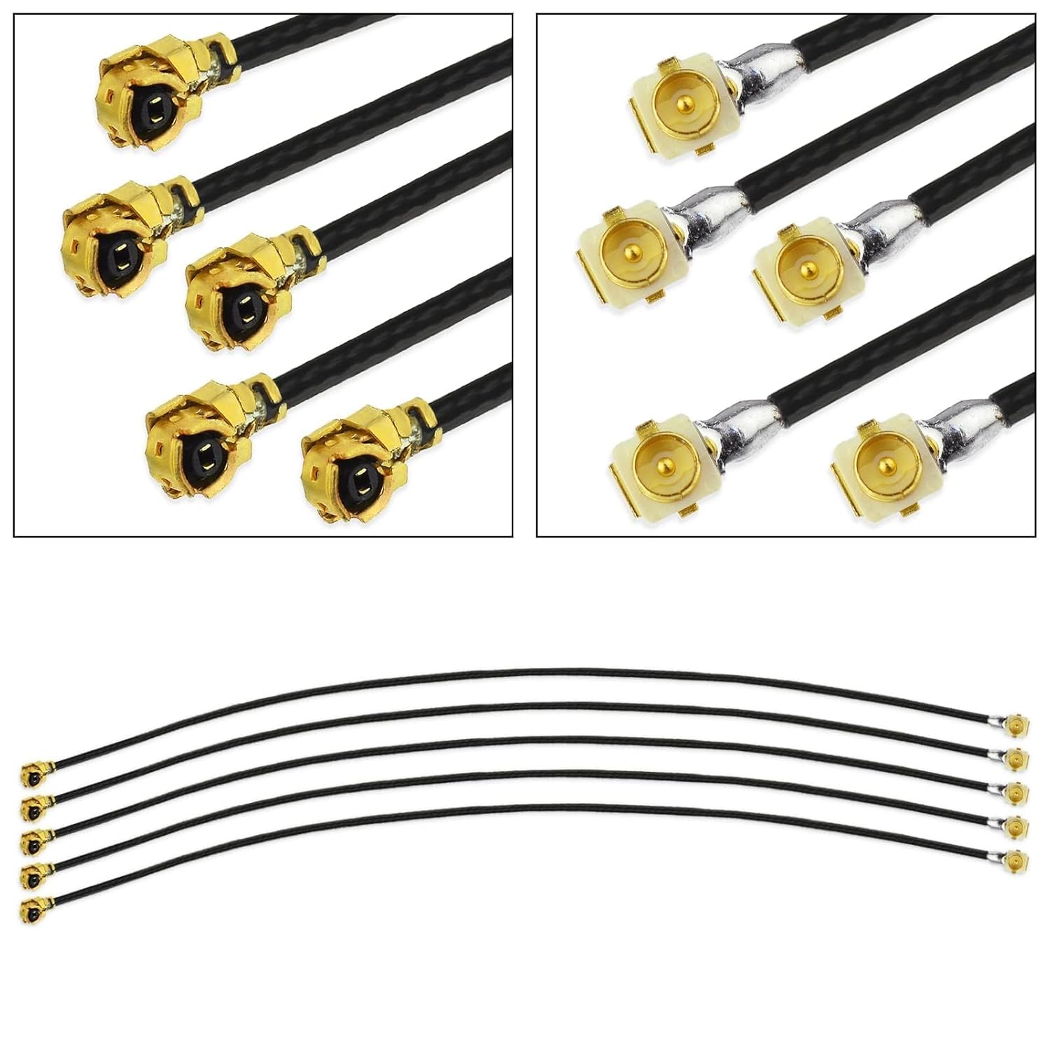 Superbat Female to Male Pigtail 1.13MM Low-Loss Extension Cable for Bluetooth Antenna WiFi & WiMax Network Card 5pcs