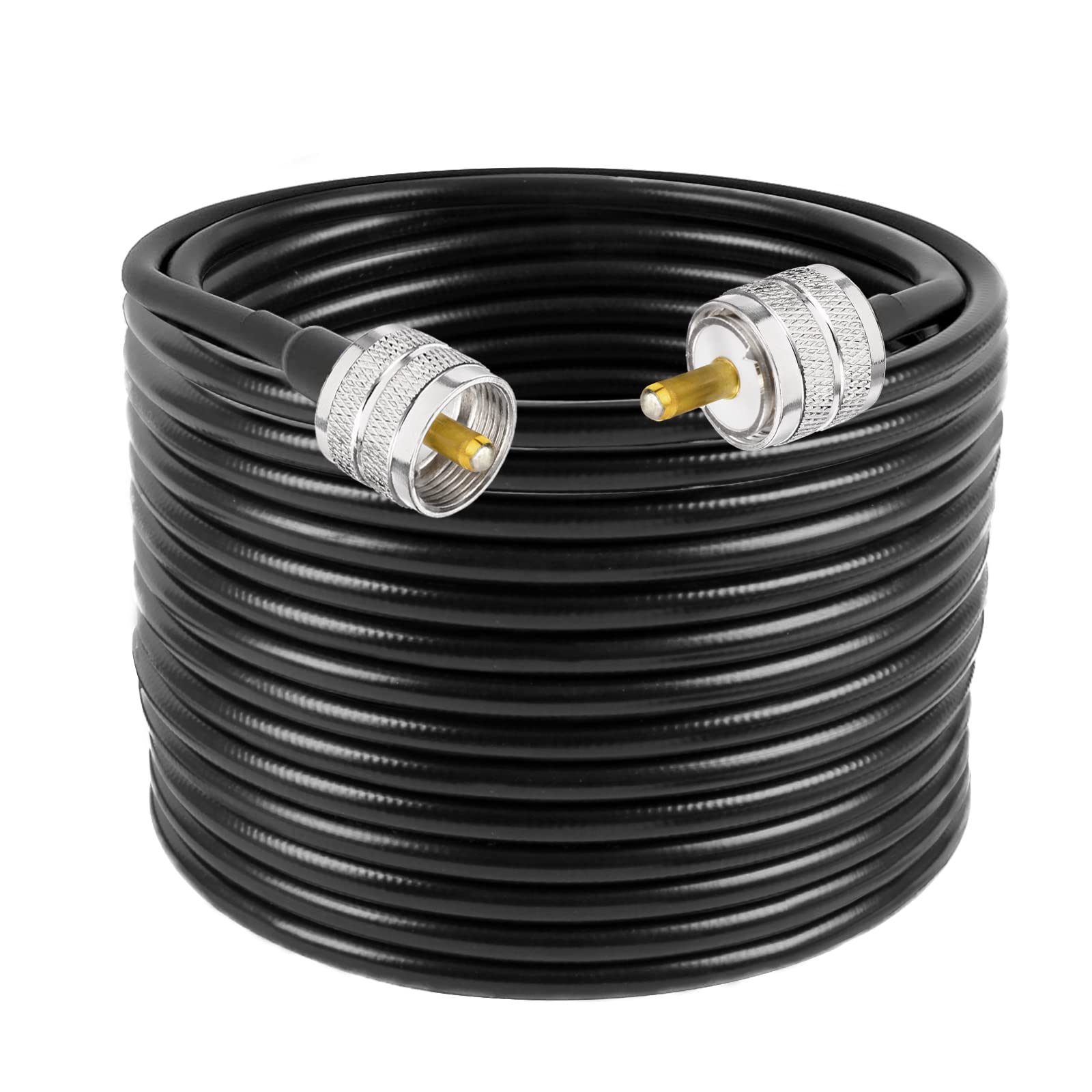 Superbat PL-259 Jumpers, RG8X Jumper PL259 to PL259 Cable (1ft 2-Pack) for CB Antenna Cable Extension Duplexer Tuner Dummy Load Ham Radio and SWR Meter etc.