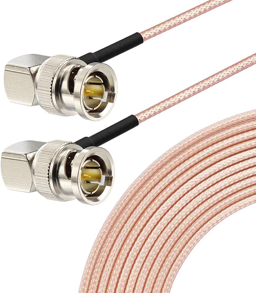 Superbat HD-SDI/3G-SDI Video Cable - 75ohm BNC Right Angle for Cameras and Video Equipment
