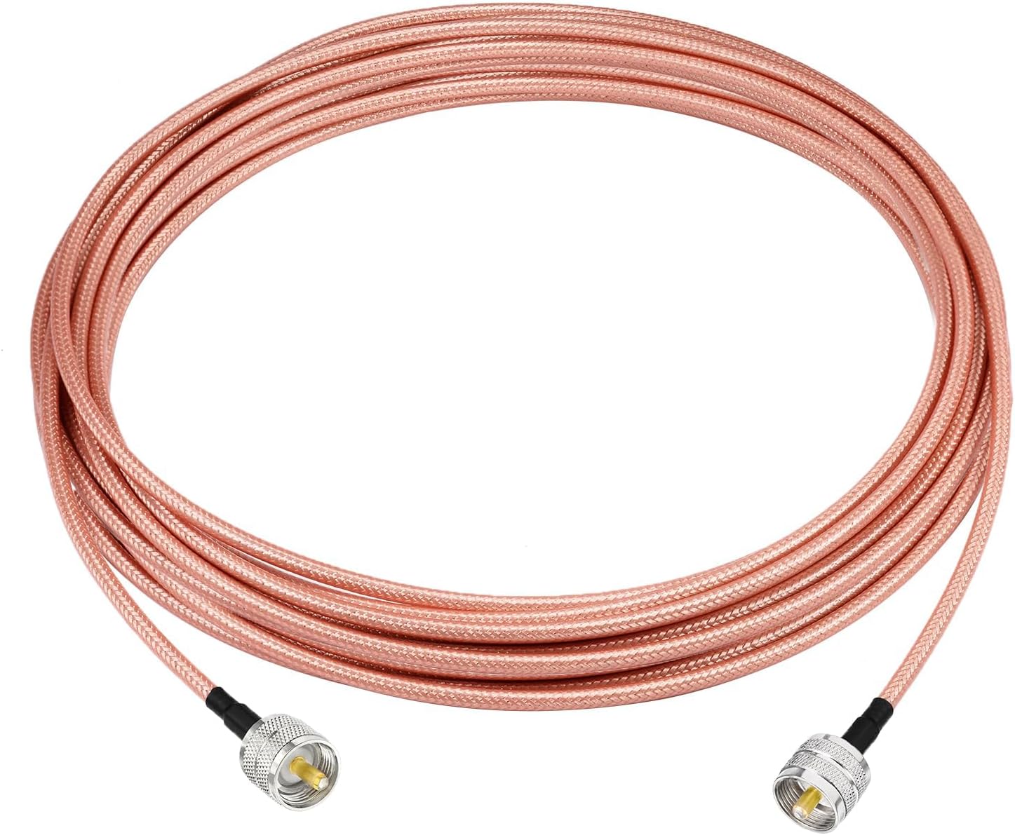 Superbat CB Coax Cable 20ft Low Loss PL-259 UHF Male to Male High Power RG142 Jumper 50 Ohm Coax Cable for HAM Radio CB Radio Antenna Analyzer Dummy Load SWR Meter