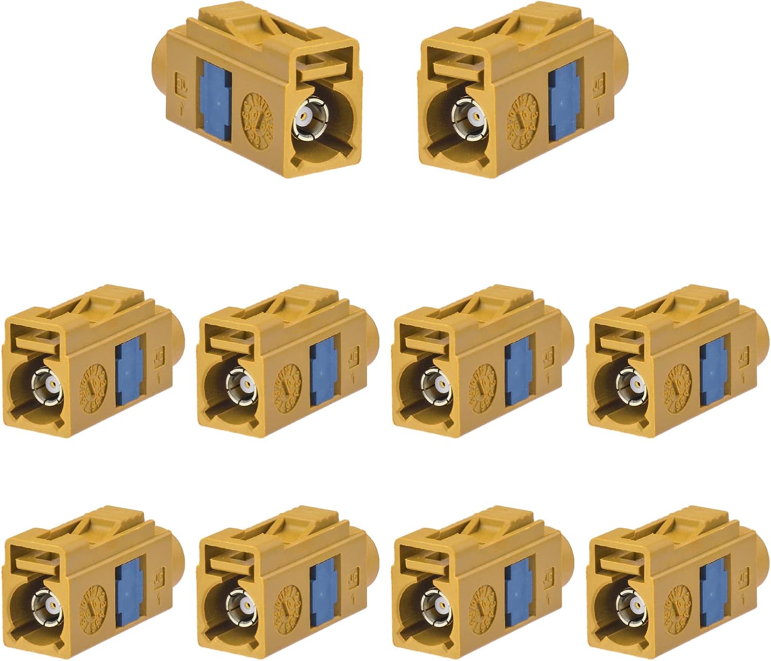 Superbat Fakra Crimp Connector Fakra K Curry Female Connector for RG174 RG179 RG316 Coax Cable, for Car Antenna Sirius XM Radio Navigation etc. 10pcs