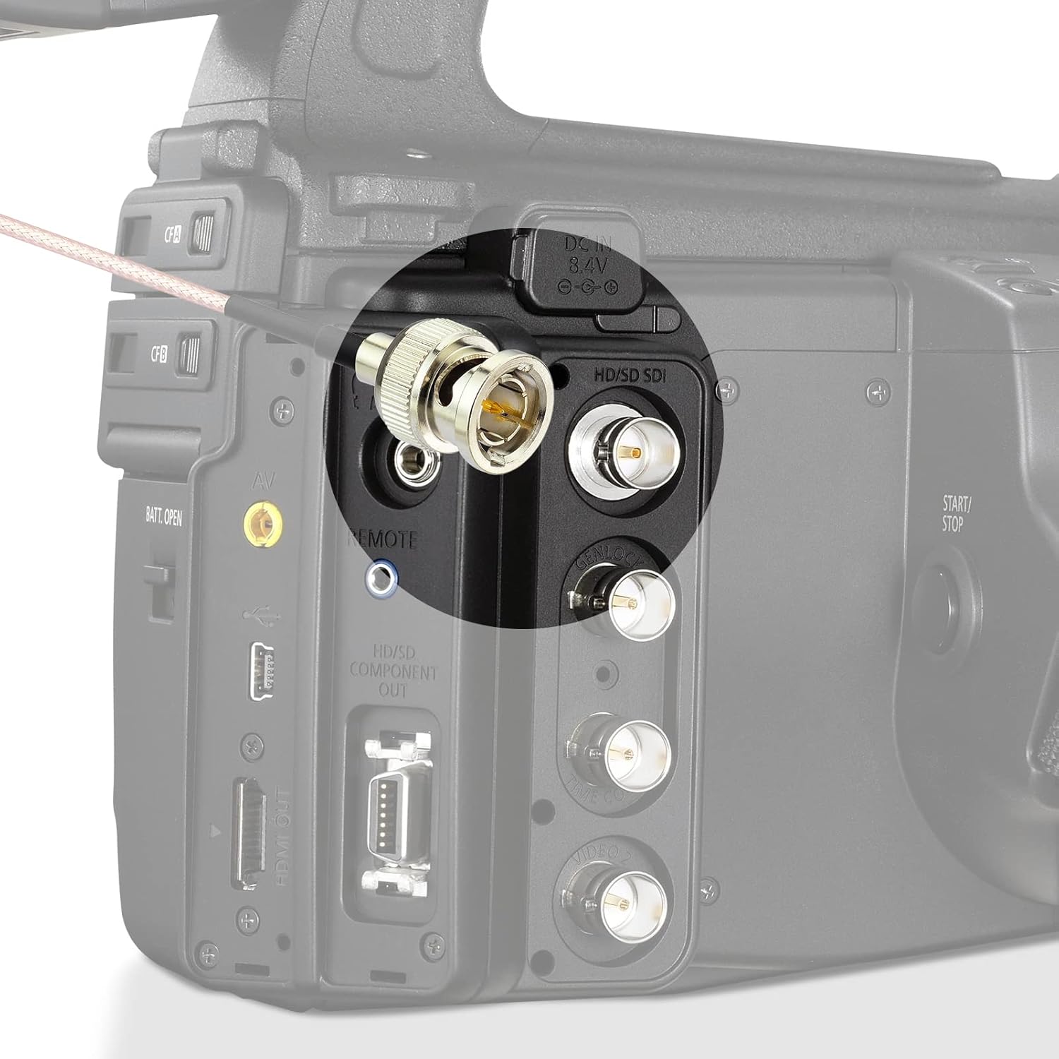 Superbat HD-SDI/3G-SDI Video Cable - 75ohm BNC Right Angle for Cameras and Video Equipment