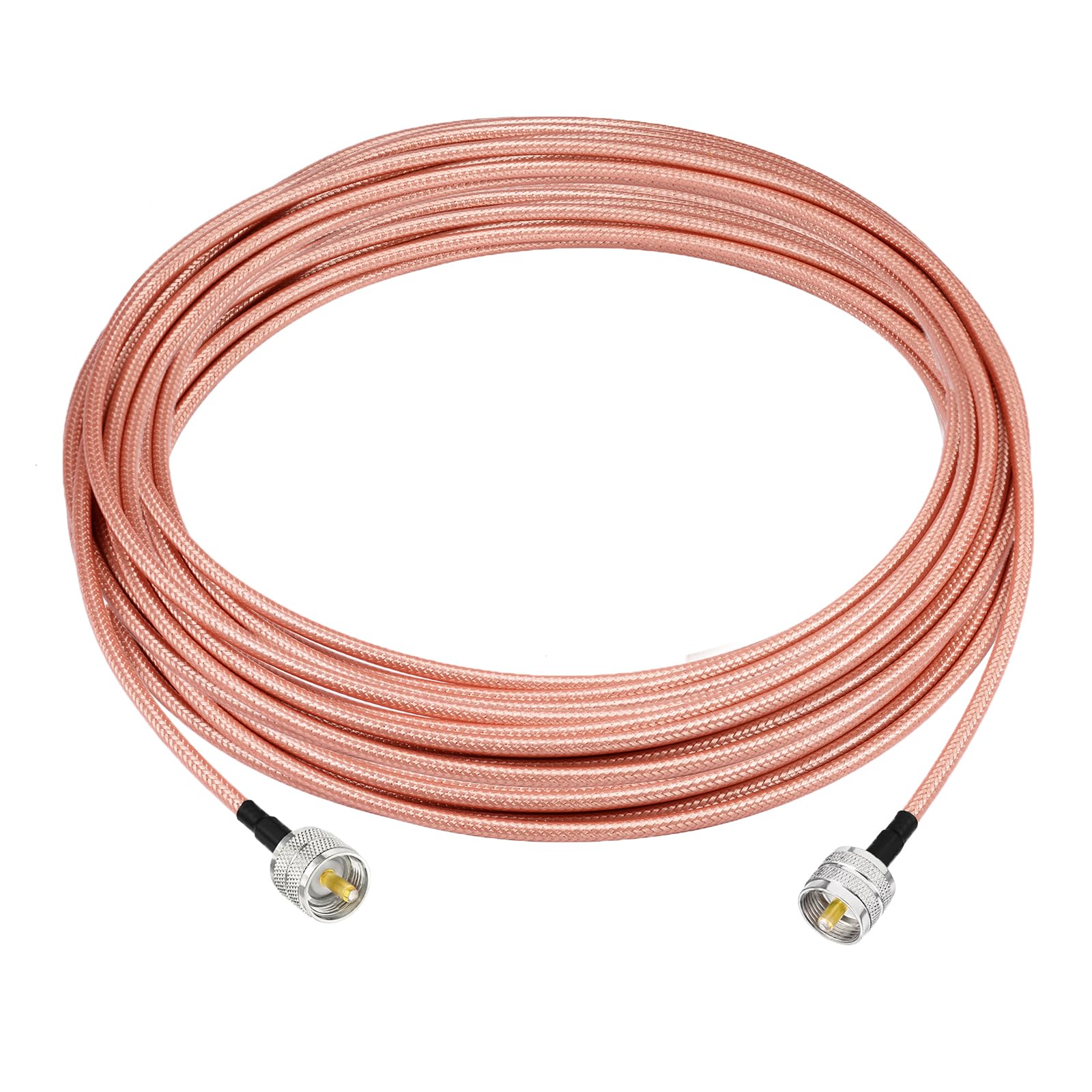 SUPERBAT CB Jumper Cable, UHF Male to Male PL-259 Jumper 12inch High Power Low Loss RG142 Digital Coax Cable for HAM & CB Radio Antenna Analyzer Dummy Load SWR Meter