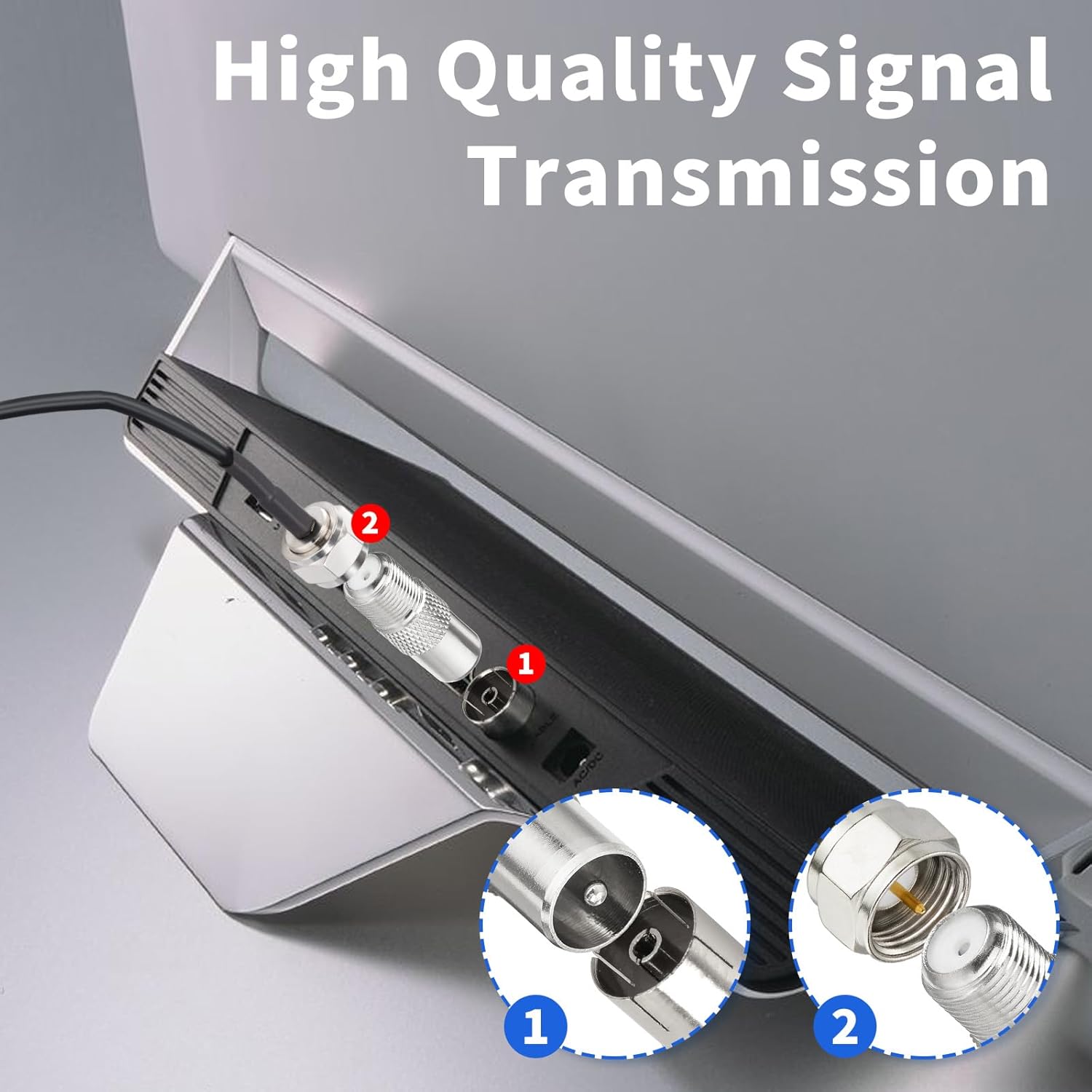 Superbat F Female/Male to TV Pal Male/Female RF Coaxial Adapter Connectors Kit 4 Pcs