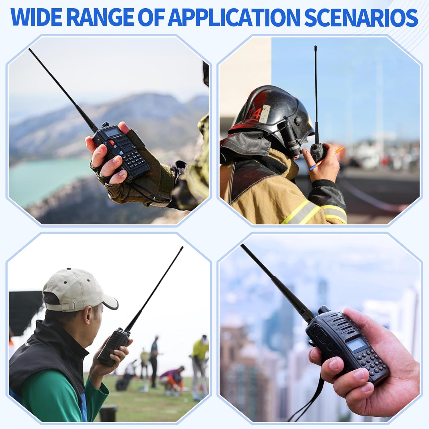 Superbat Dual Band 136-174 400-470MHz UHF VHF Radio Antenna SMA Female Whip Walkie Talkie Antenna Compatible with Baofeng UV-5R Retevis Aliunce HD1 Arcshell AR-5 Two Way Radio