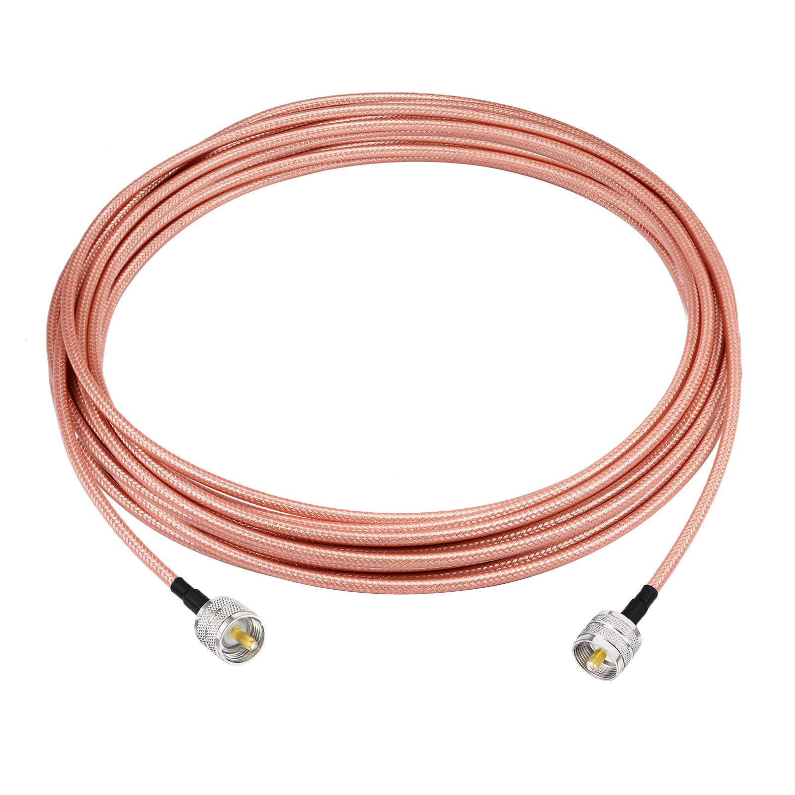 SUPERBAT CB Jumper Cable, UHF Male to Male PL-259 Jumper 12inch High Power Low Loss RG142 Digital Coax Cable for HAM & CB Radio Antenna Analyzer Dummy Load SWR Meter