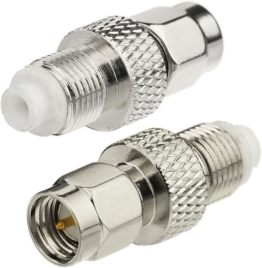 wlaniot 2pcs SMA to FME Adapter SMA Male Plug to FME Female Jack RF Coaxial Connector