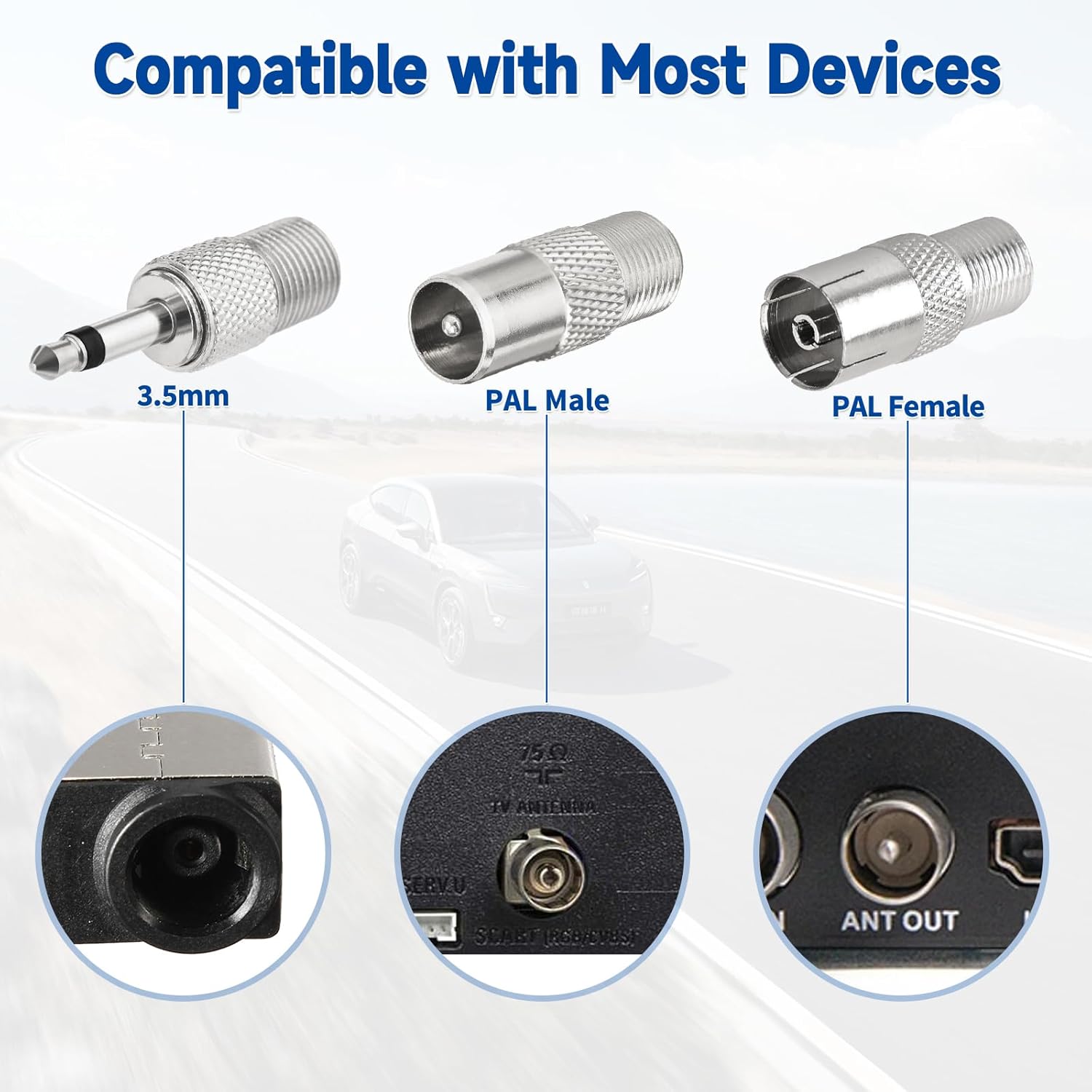 Superbat FM Radio Antenna Strong Magnetic Base Mount FM Antenna for Yamaha Pioneer Onkyo Marantz Sherwood Indoor FM Radio AV Audio Video Bluetooth Home Theater Receiver Tuner