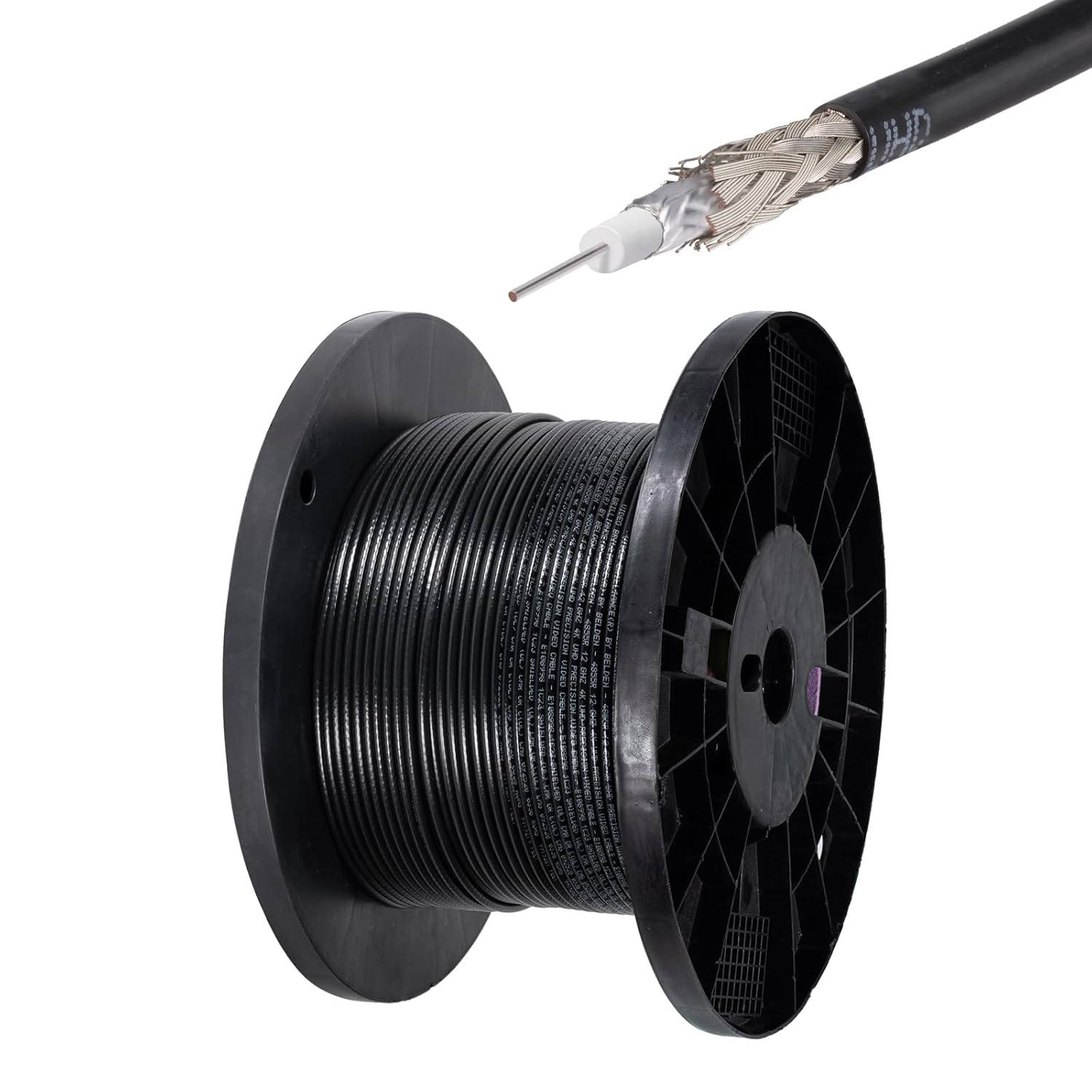 Superbat 75 Ohm Belden 4855R SDI Video Cable 100ft,Thin and Flexible UHD Precision Video Cable,Support 3G/6G/HD/12G-SDI/4K,for Surveillance Video Security Camera CCTV Systems Video Coaxial Cable