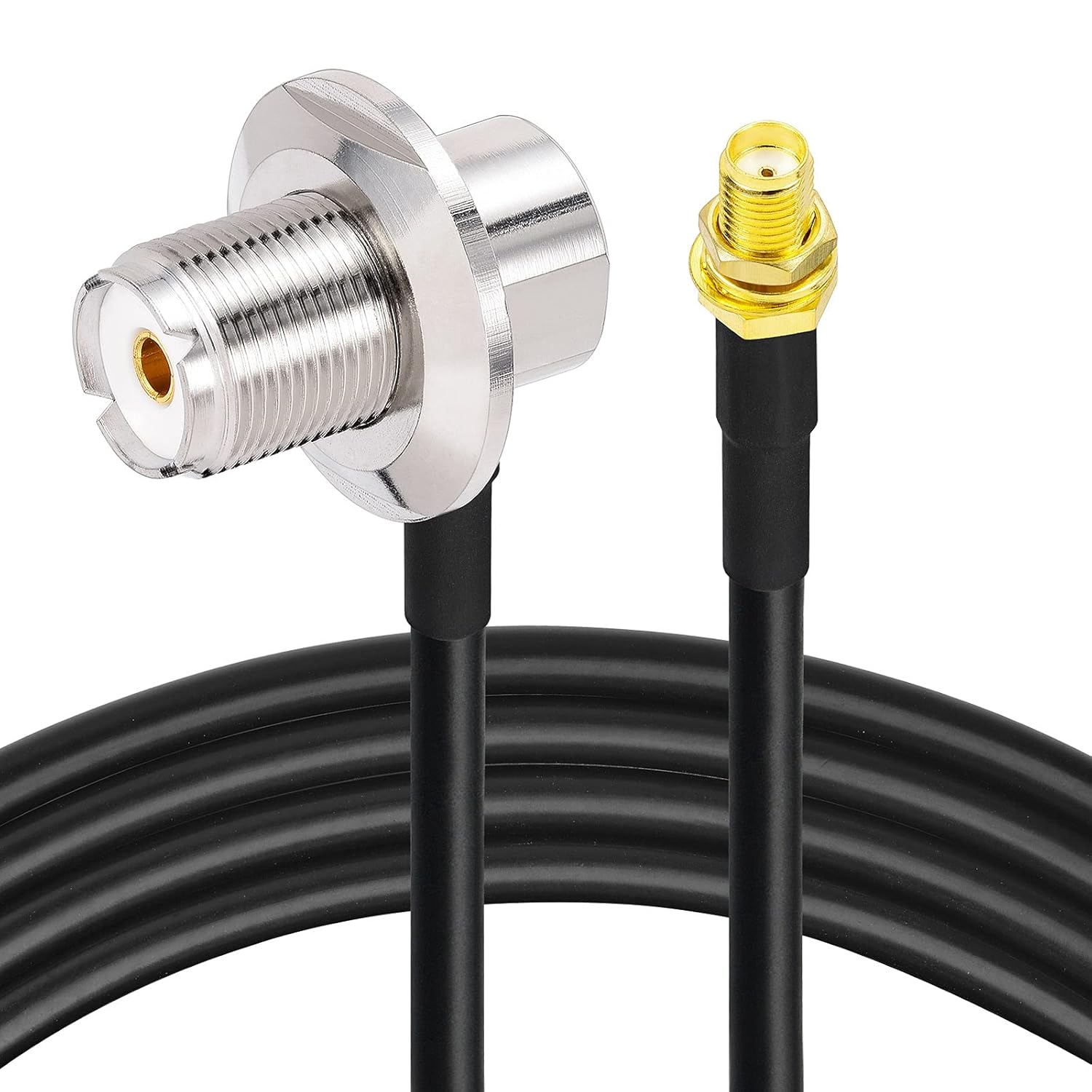 Superbat SMA to SO239 Adapter Cable, SMA Female to SO239 UHF Female RG58 Coaxial Jumper Cable 3ft for Wouxun Baofeng Handheld Antenna Cable Ham Radio Antenna Adapter etc.