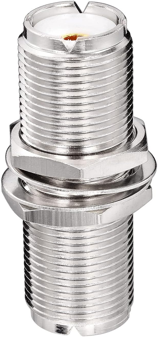 Superbat SO239 Adapter UHF Bulkhead Connector UHF Female to Female Bulkhead Connector, 2pcs